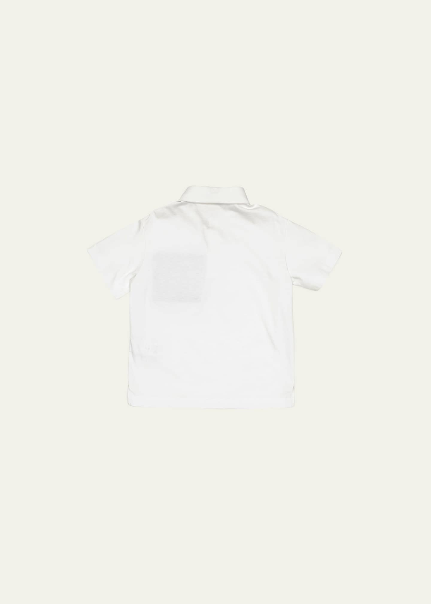 Fendi Boy's FF Logo Polo Shirt, Size 3-6 Image 2 of 3