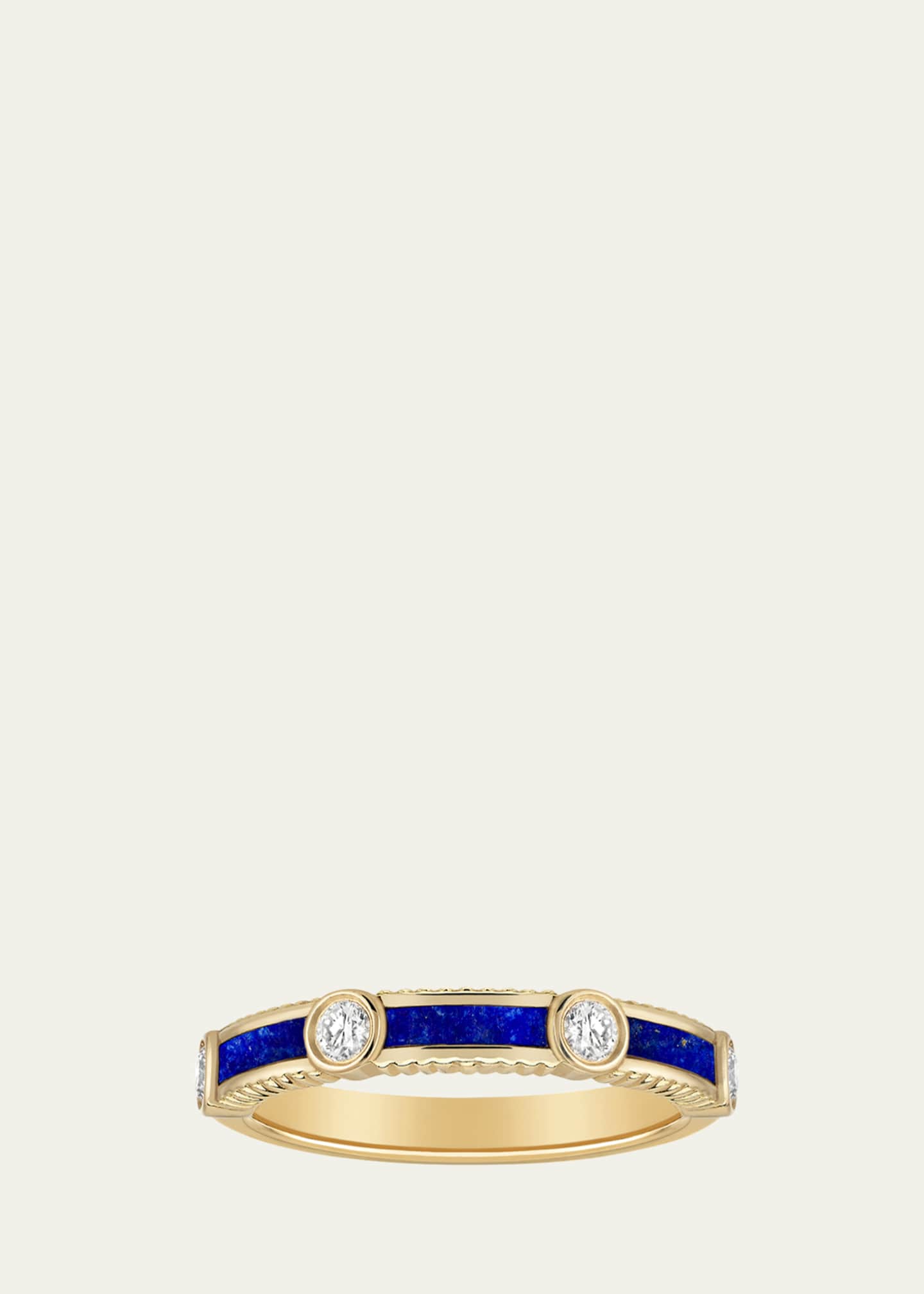 Viltier Rayon Ring in Lapis Lazuli, Yellow Gold and Diamonds Image 1 of 2