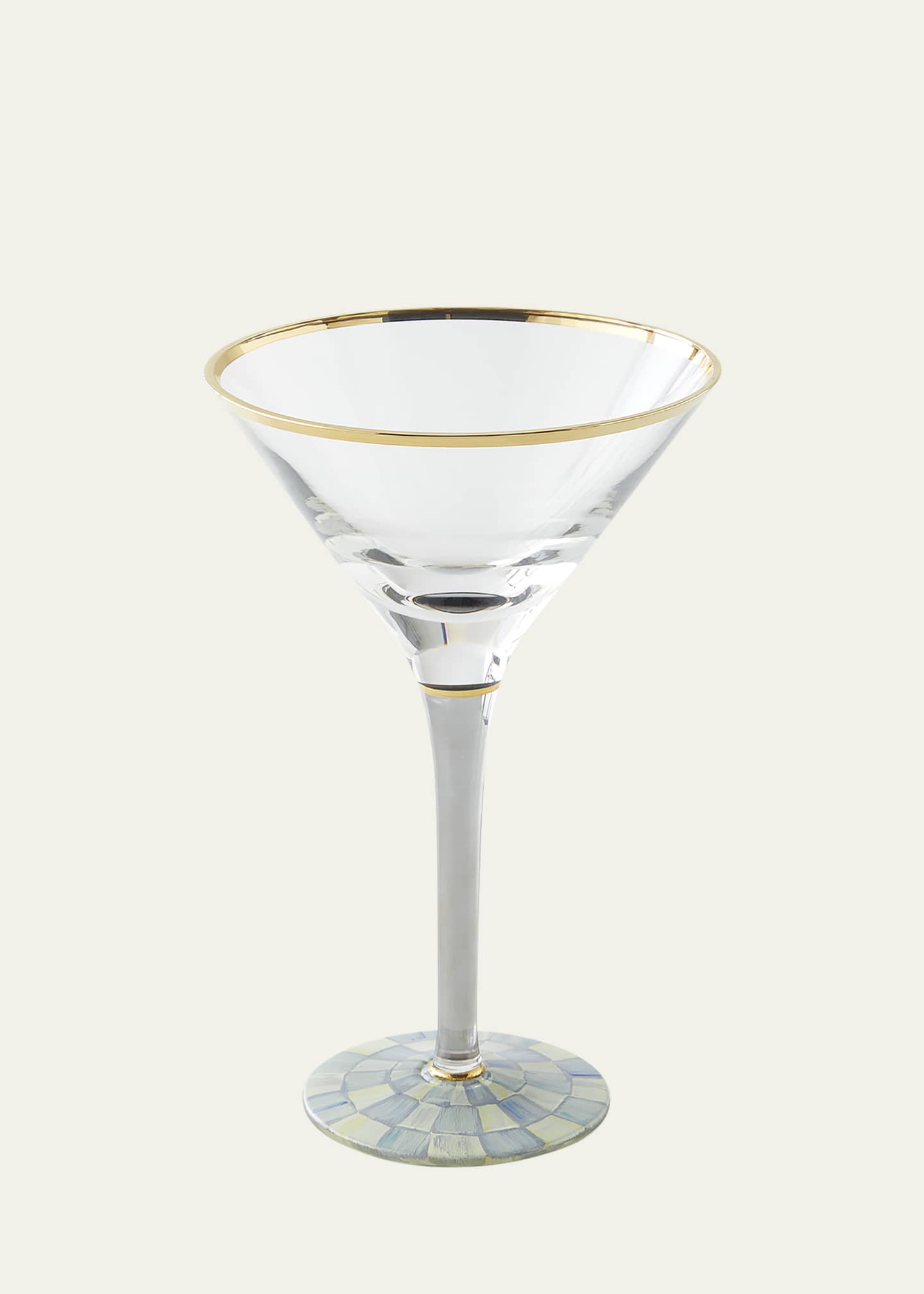 Mackenzie Childs - Sterling Check Martini Glass, 8 oz.