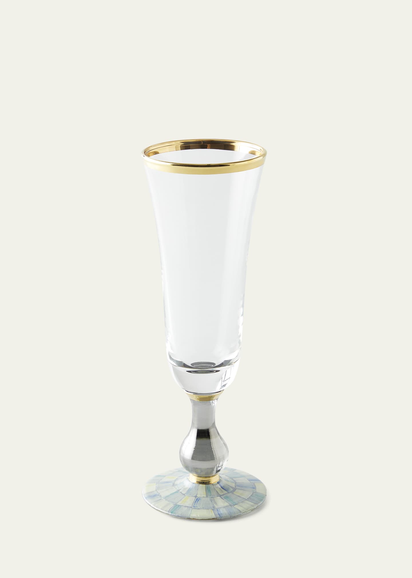 Mackenzie Childs - Sterling Check Champagne Flute, 10 oz.