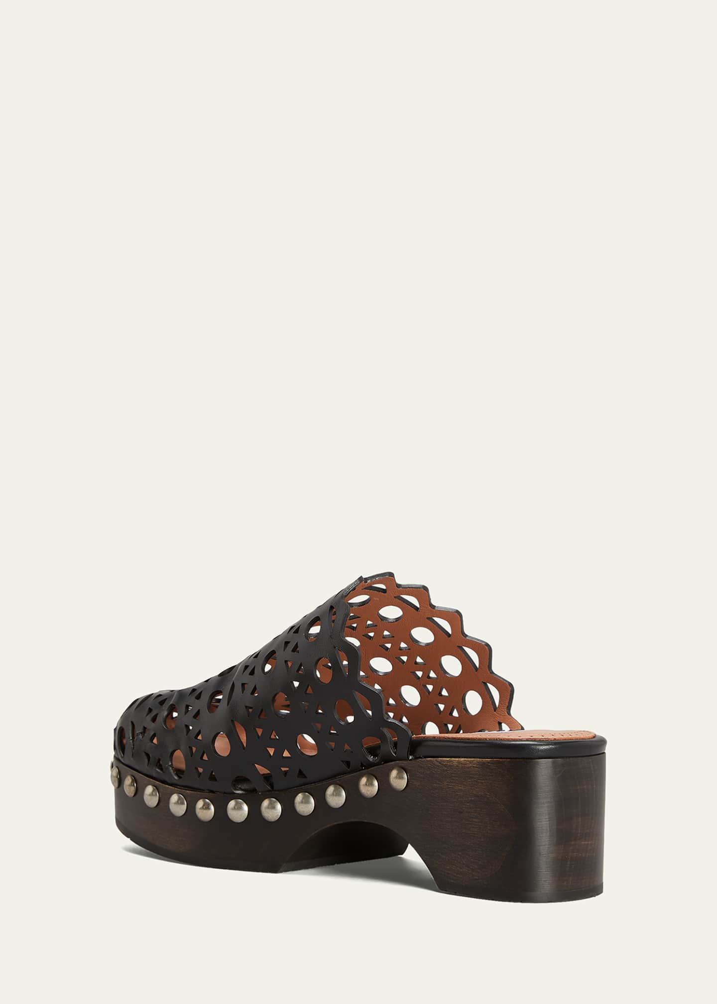 Perforated mules hot sale