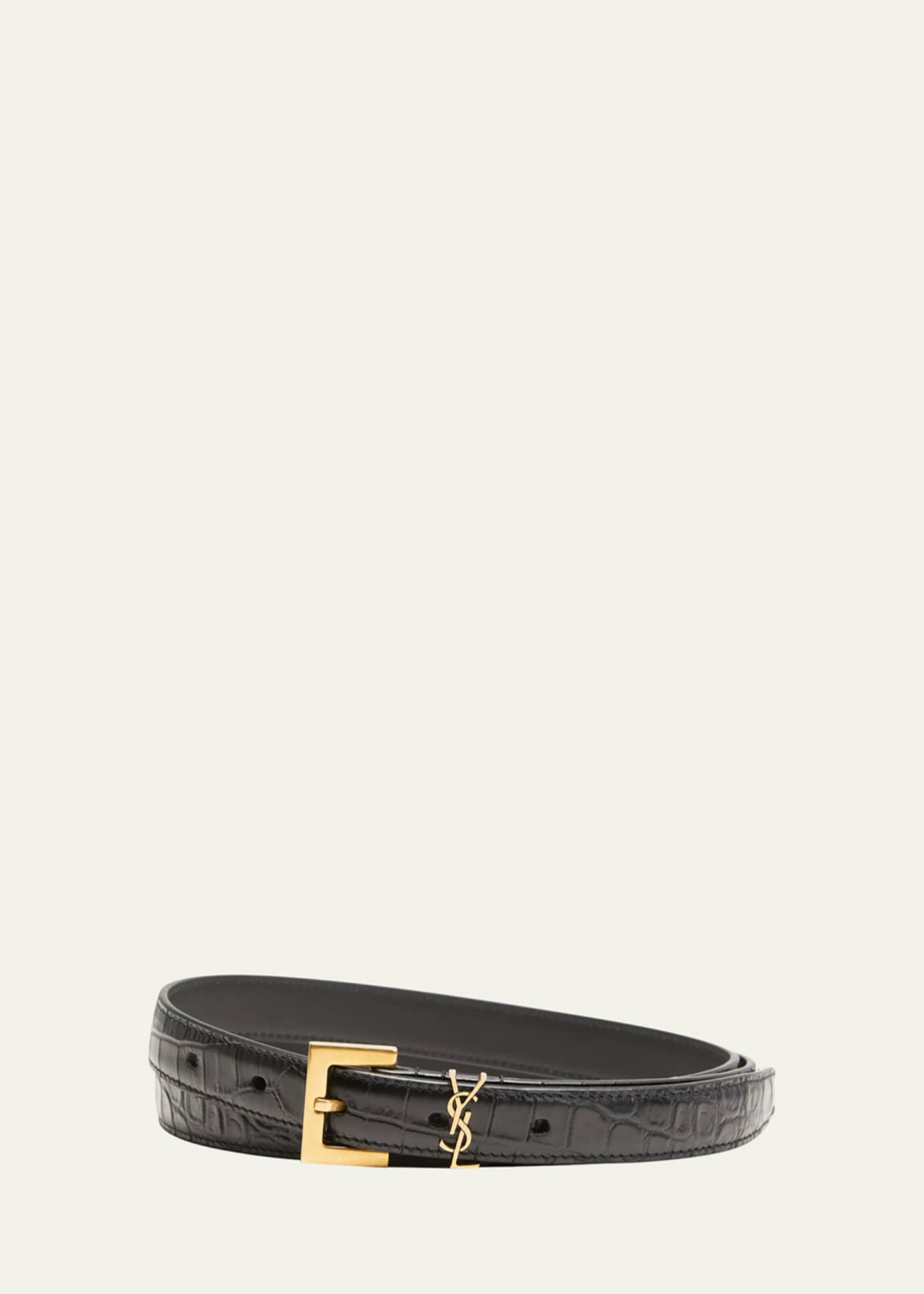 saint laurent croc belt