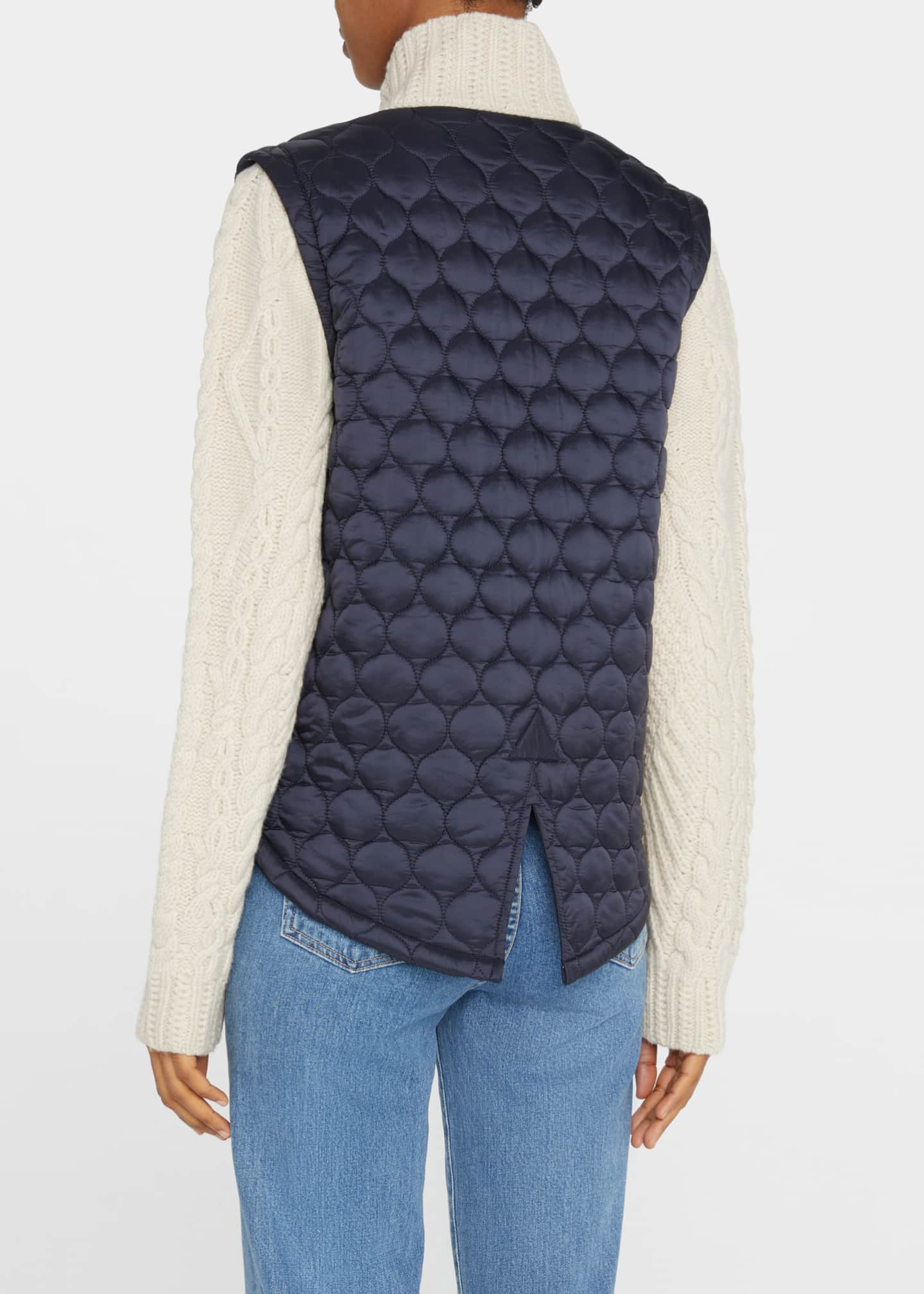 Veronica Beard Patra MixedMedia Quilted CableKnit Jacket Bergdorf