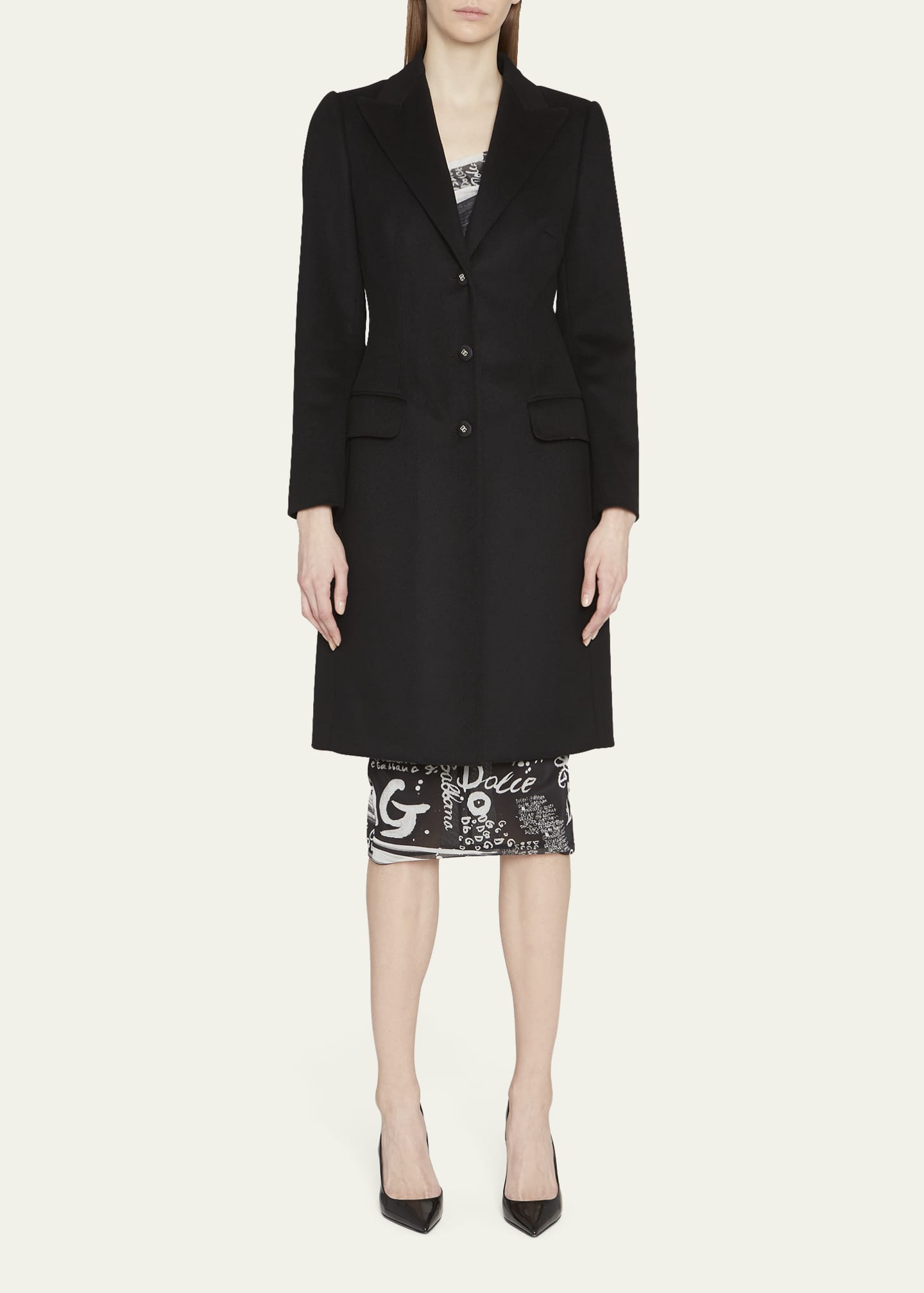 Dolce&Gabbana SingleBreasted WoolCashmere Long Top Coat Bergdorf