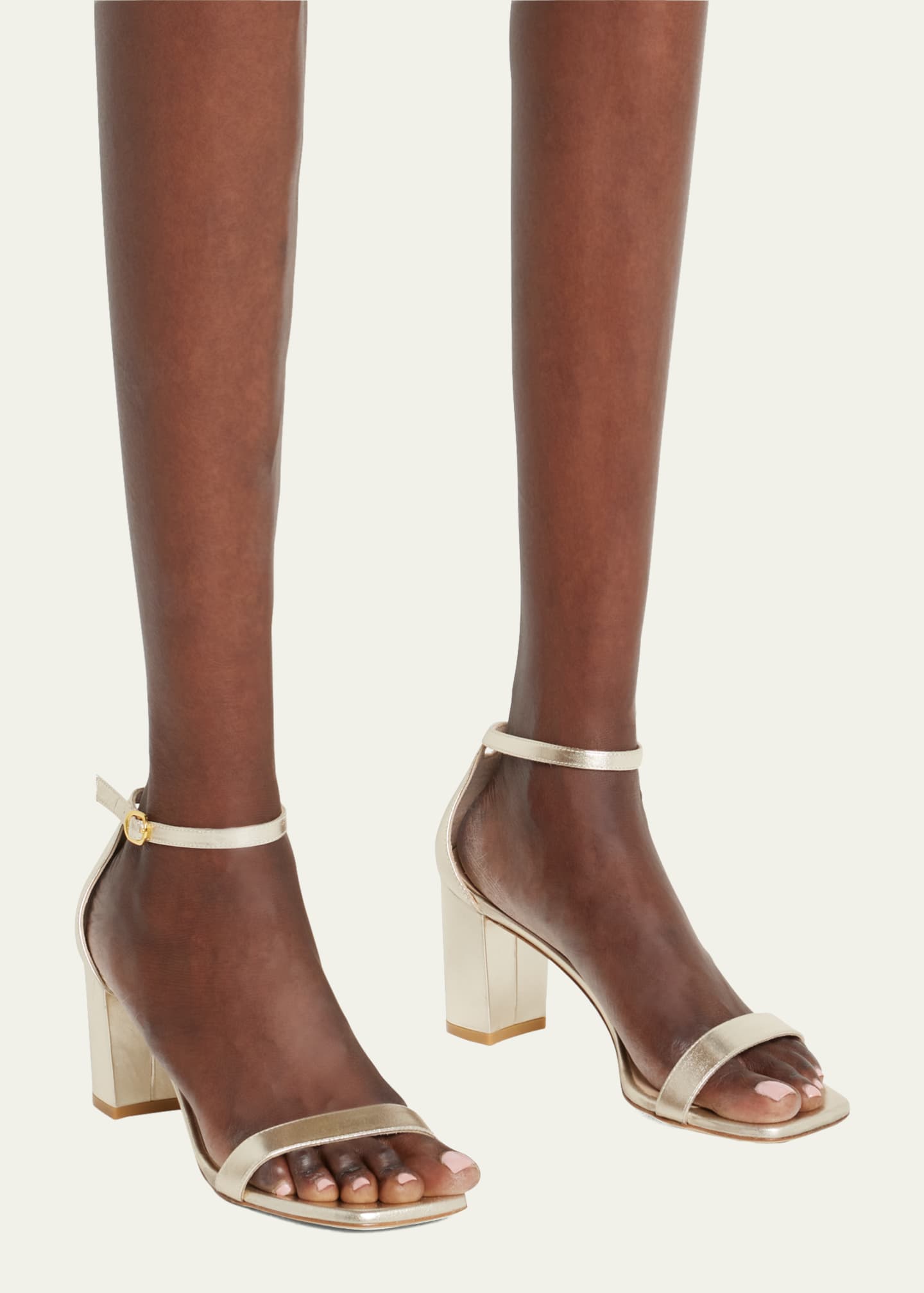 Stuart weitzman metallic sandals new arrivals