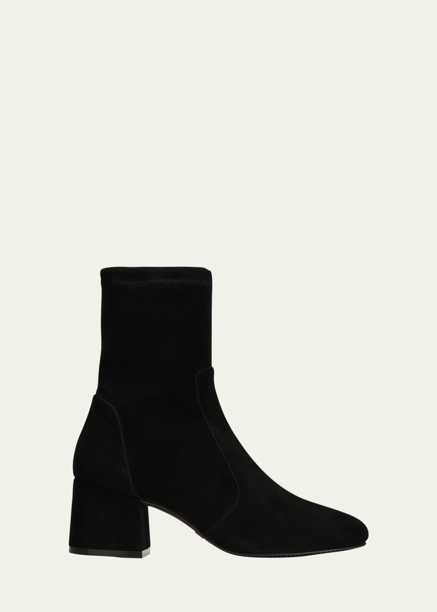 Stuart Weitzman Sleek Suede Sock Booties - Bergdorf Goodman