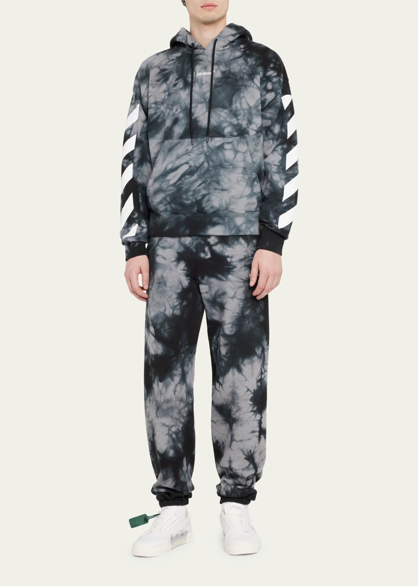 Off-White Men's Diagonal Arrow Tie-Dye Skate Hoodie