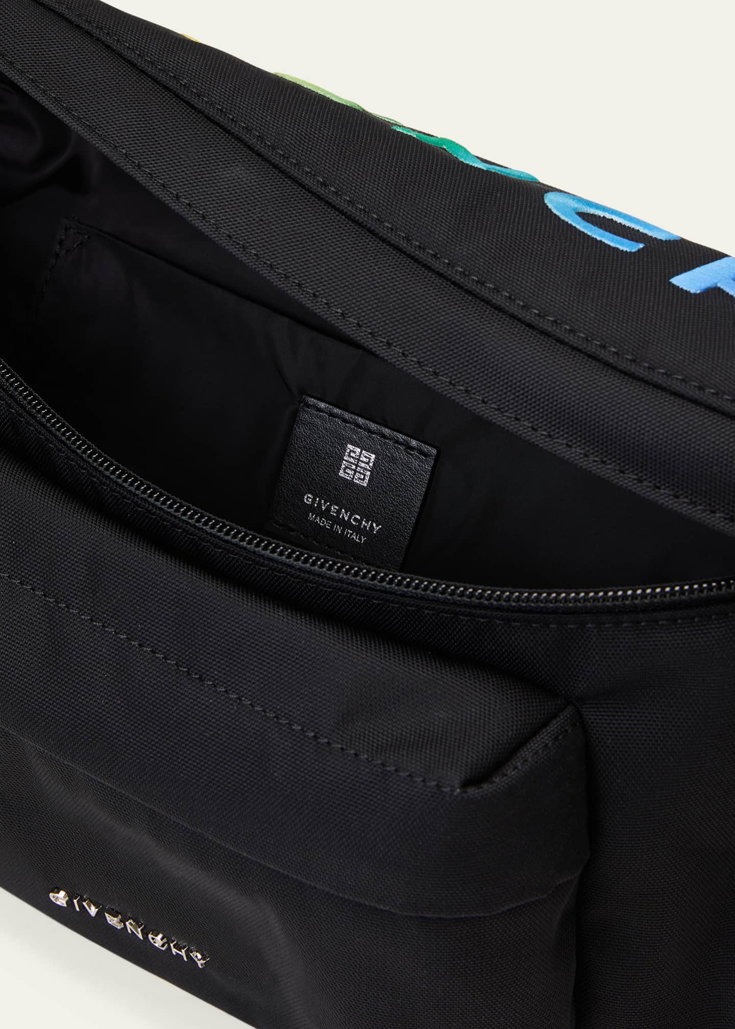 Givenchy Men's Essential U Multicolor Logo Belt Bag - Bergdorf Goodman