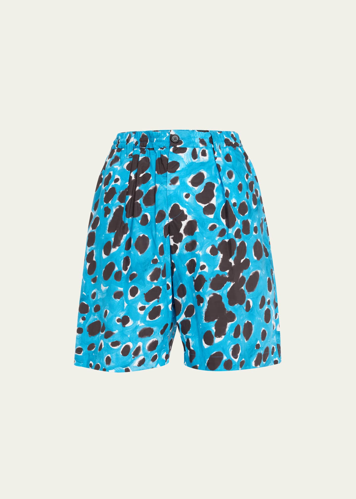 Marni Men's Painted Dots Pleated Shorts Bergdorf Goodman