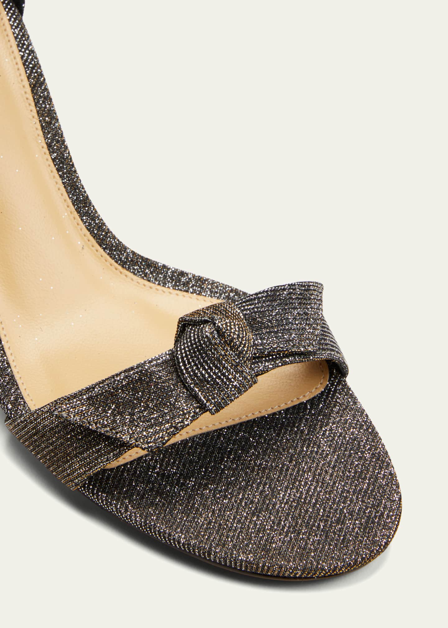Alexandre Birman Clarita Metallic Ankle-Bow Sandals Image 5 of 5