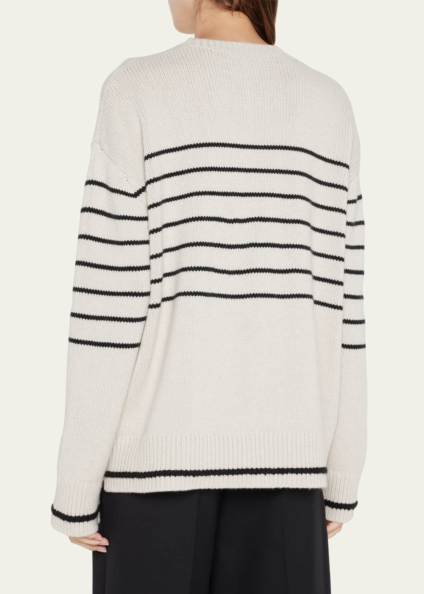 MARIA MCMANUS Stripe Oversized Cashmere Sweater - Bergdorf Goodman