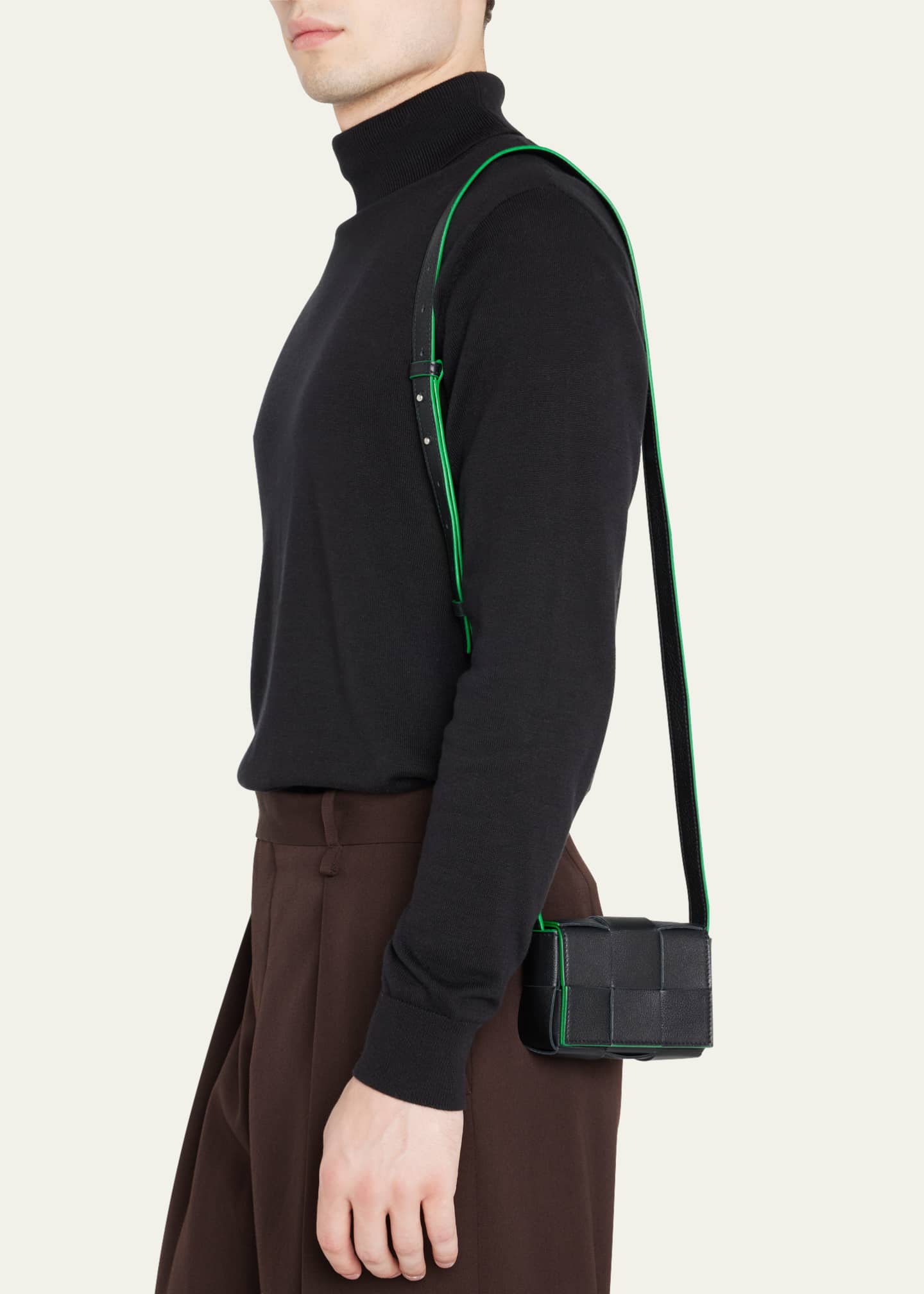 Bottega Veneta Men's Intrecciato Leather Crossbody Bag