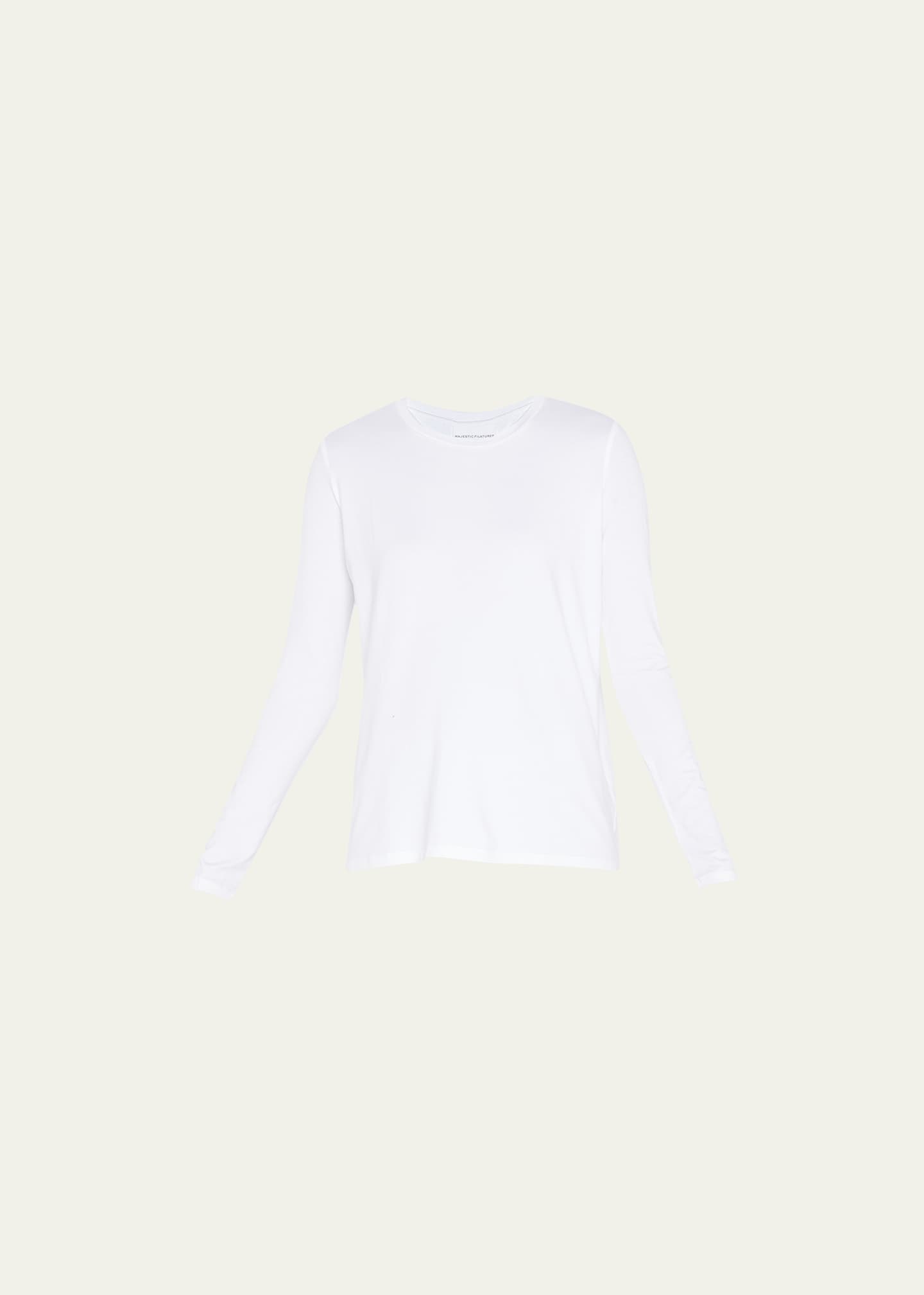 Majestic Filatures Soft Touch Pleated Crewneck Pullover - Bergdorf Goodman