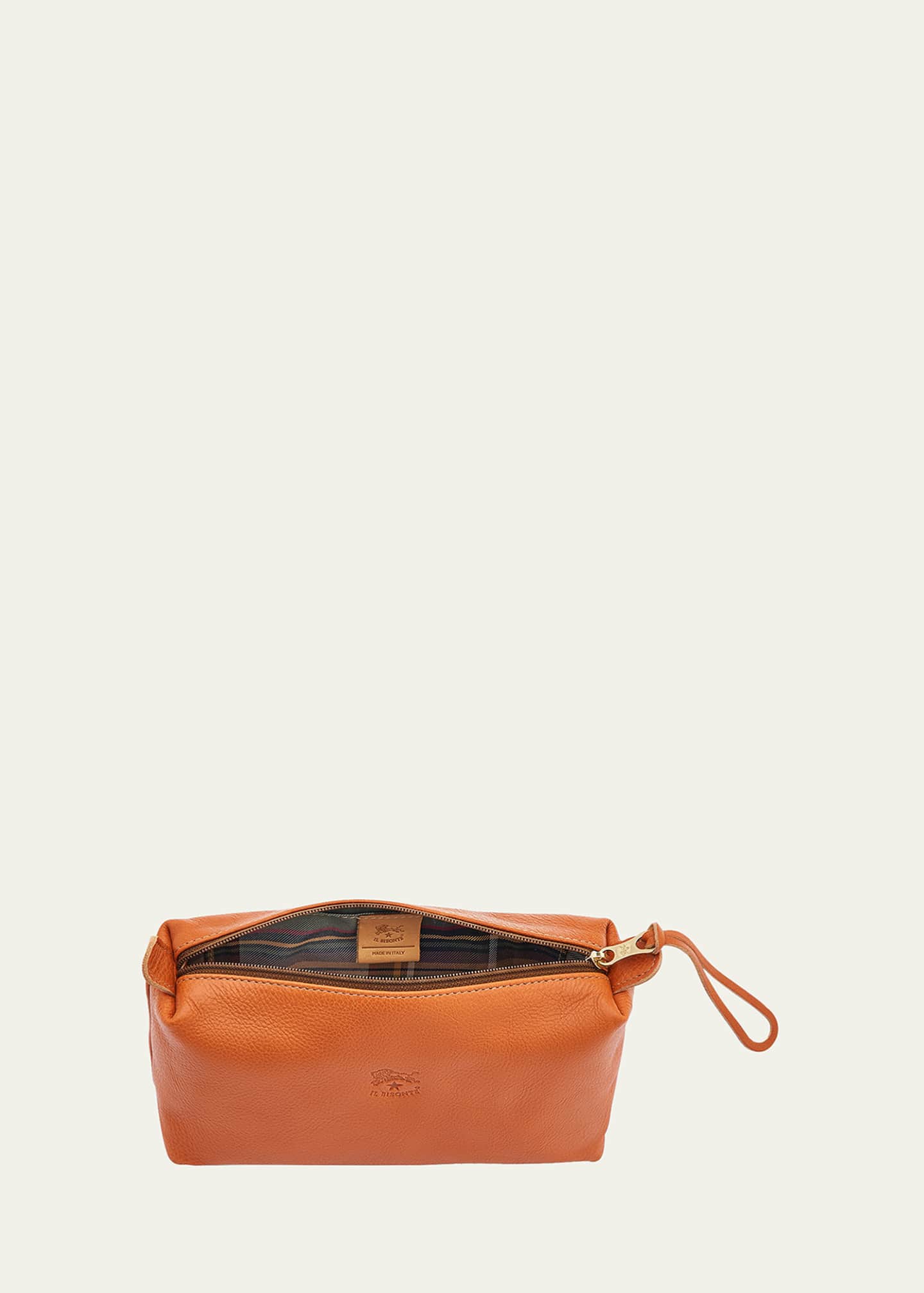 Il Bisonte Classic Zip Leather Cosmetic Bag - Bergdorf Goodman Il Bisonte Classic Zip Leather Cosmetic Bag