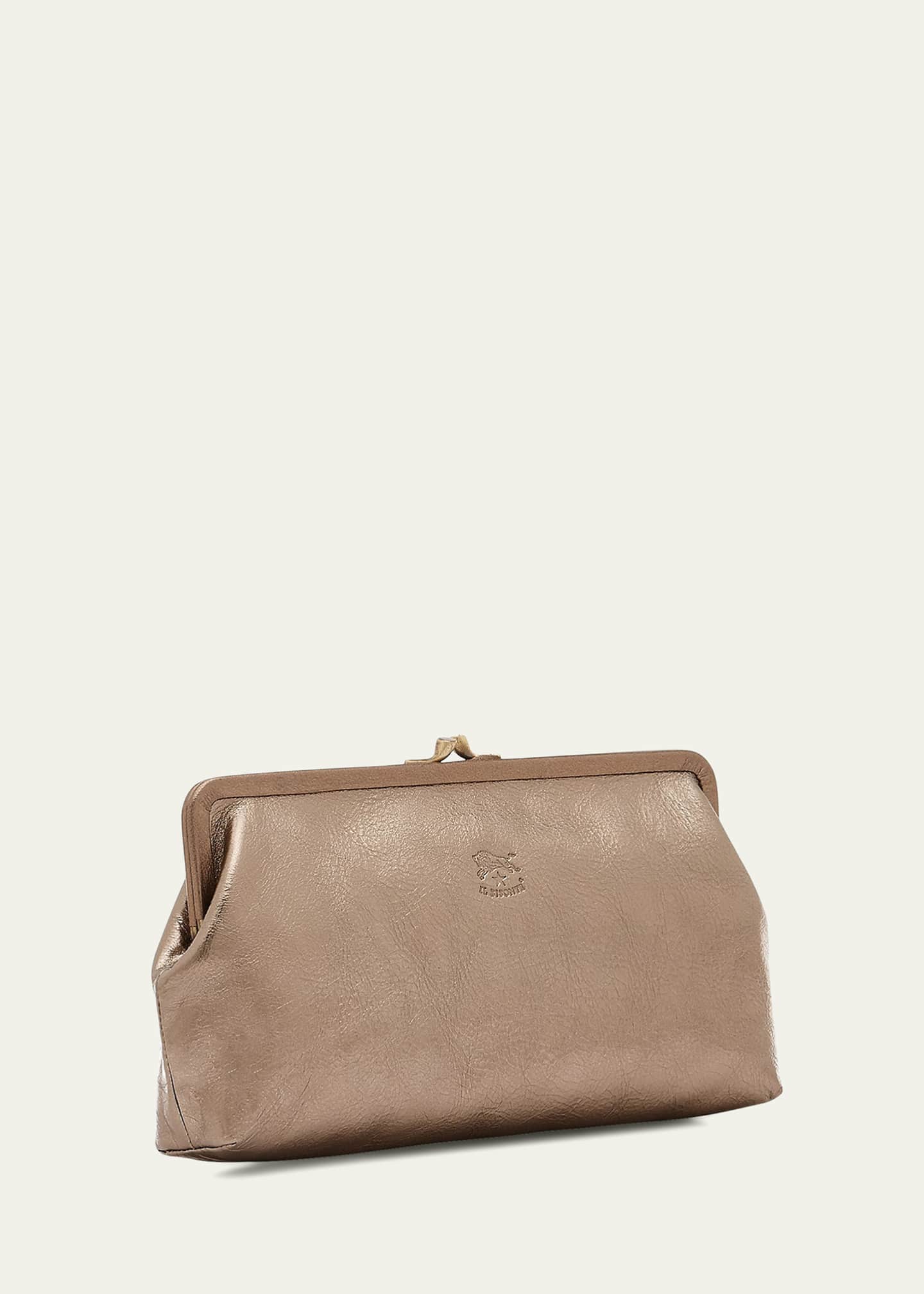 Il Bisonte Classic Metallic Leather Clutch Bag Bergdorf Goodman