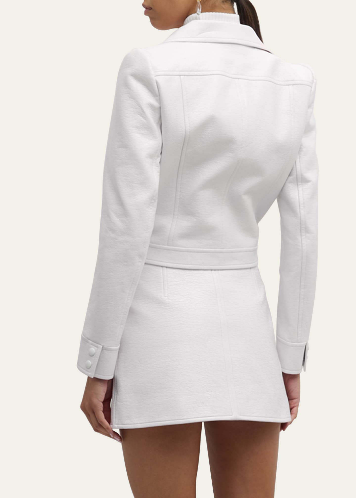 Courreges Textured Vinyl Crop Jacket Image 3 of 5