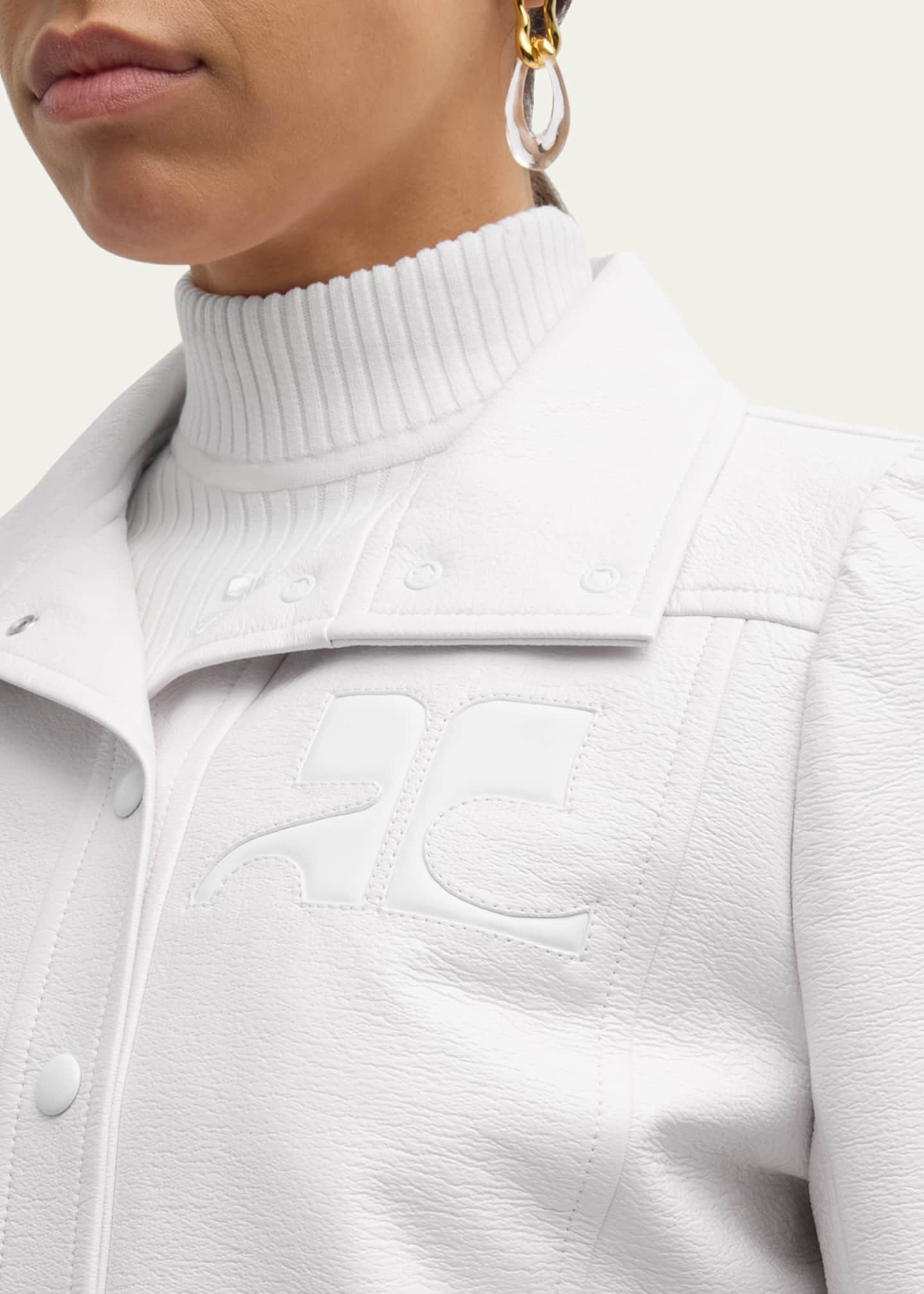Courreges Textured Vinyl Crop Jacket Image 5 of 5