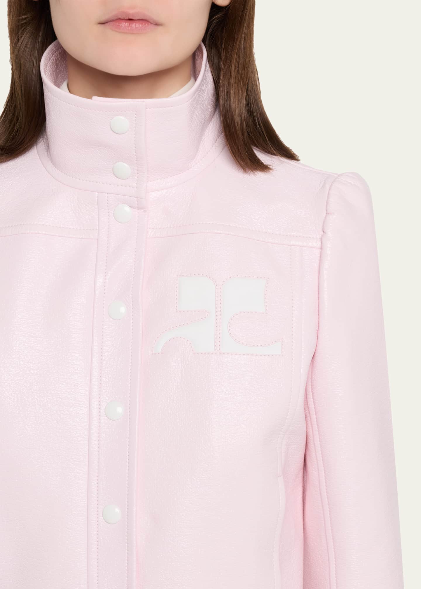 Courreges Textured Vinyl Crop Jacket - Bergdorf Goodman