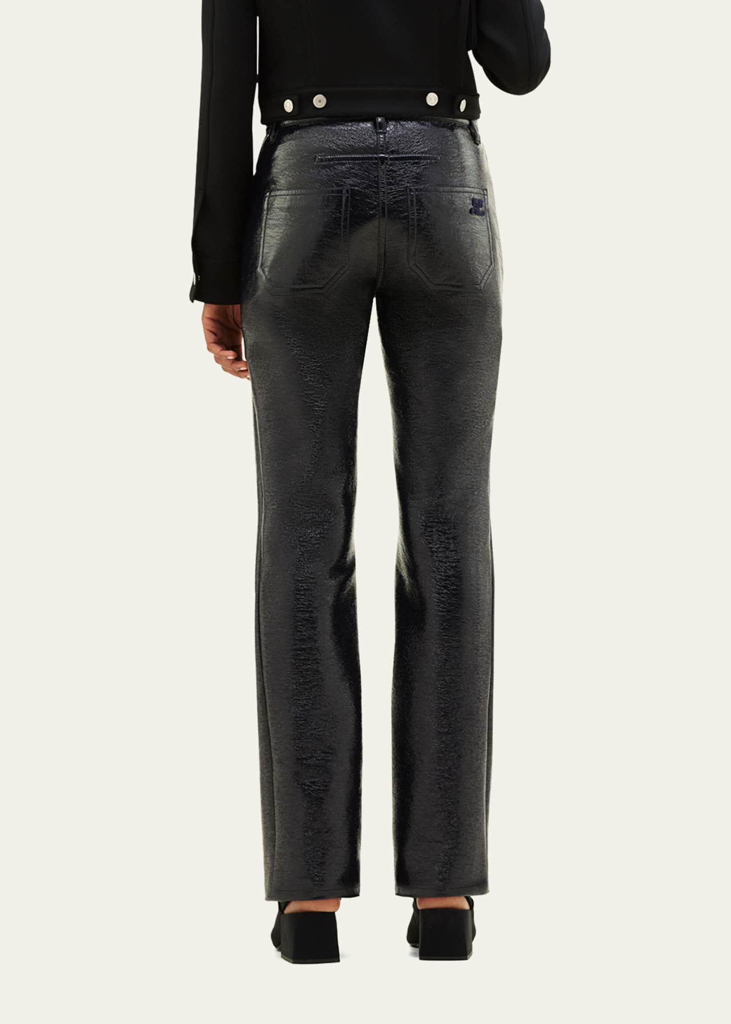 Vinyl wide leg clearance pants