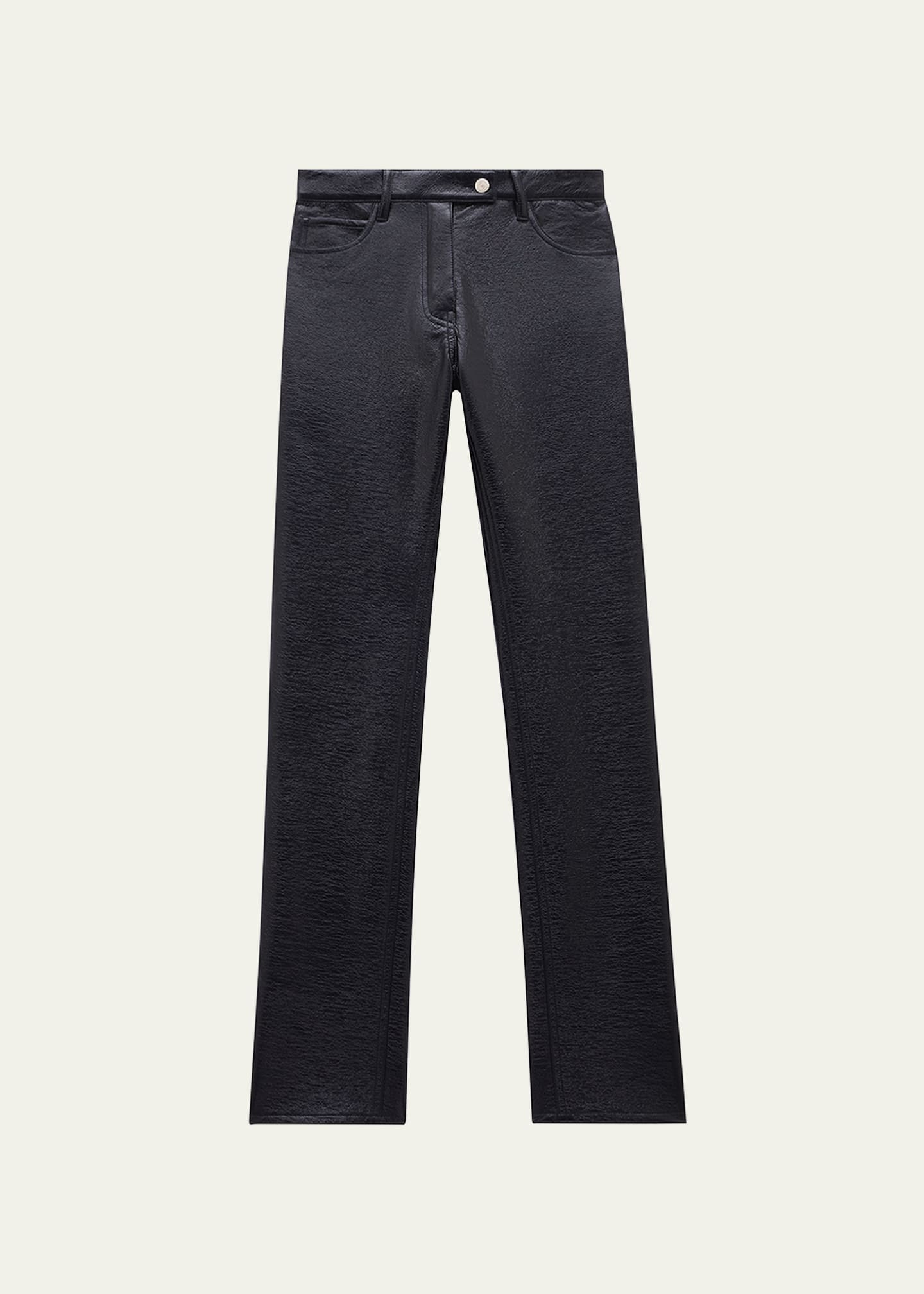 Vinyl straight leg pants deals