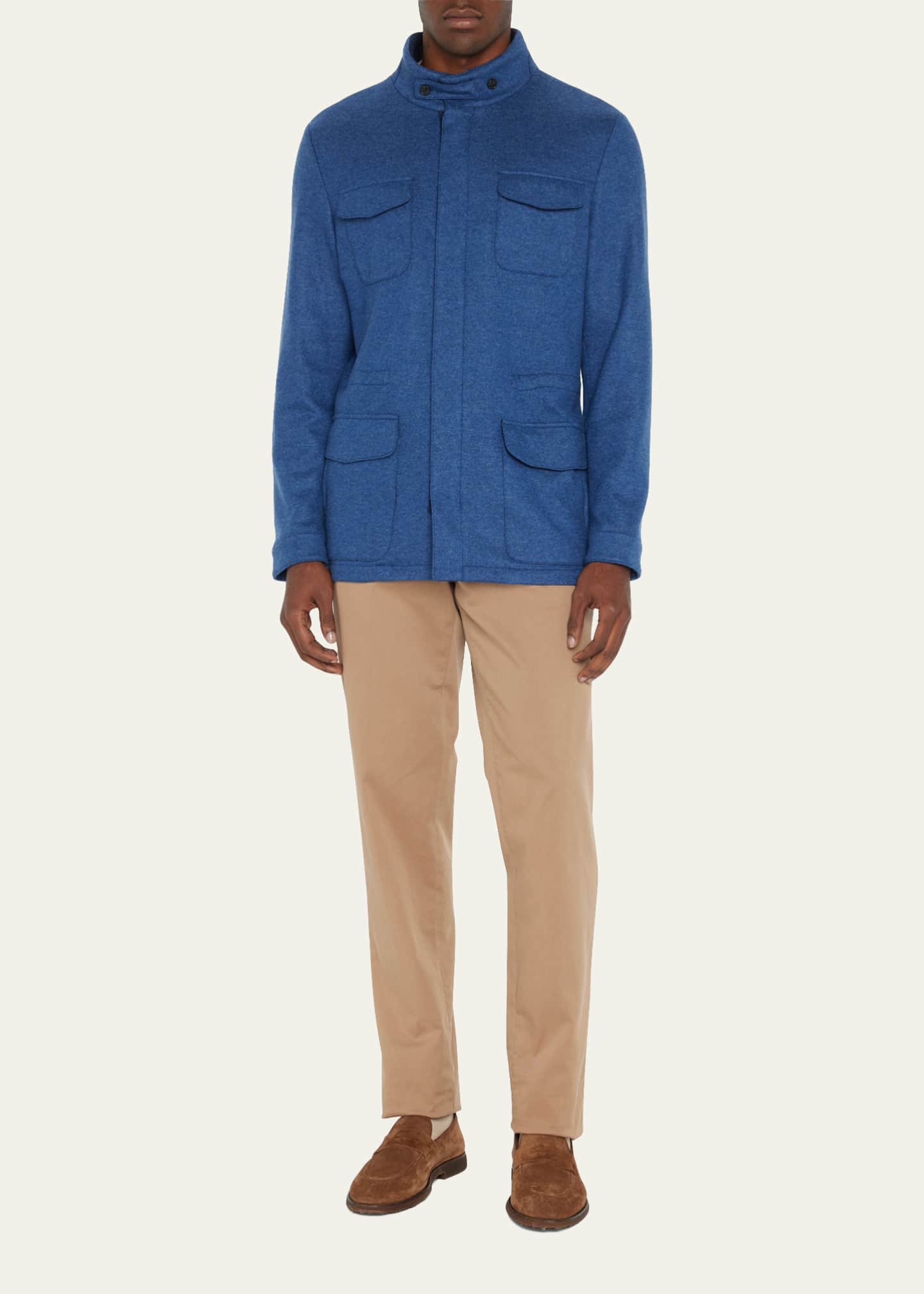 Mandelli Men's Rib Collar Field Jacket Bergdorf Goodman