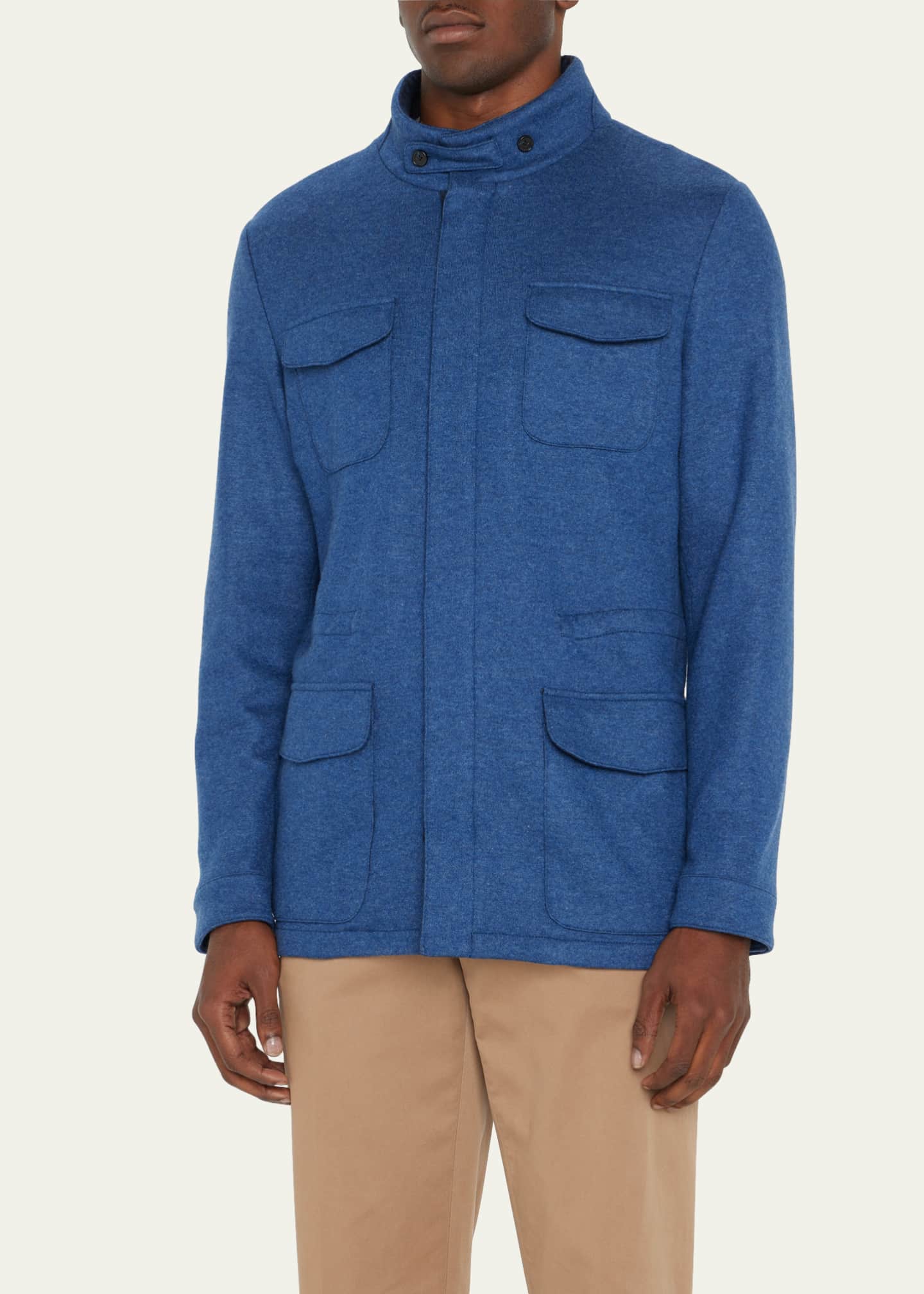 Mandelli Men's Rib Collar Field Jacket Bergdorf Goodman