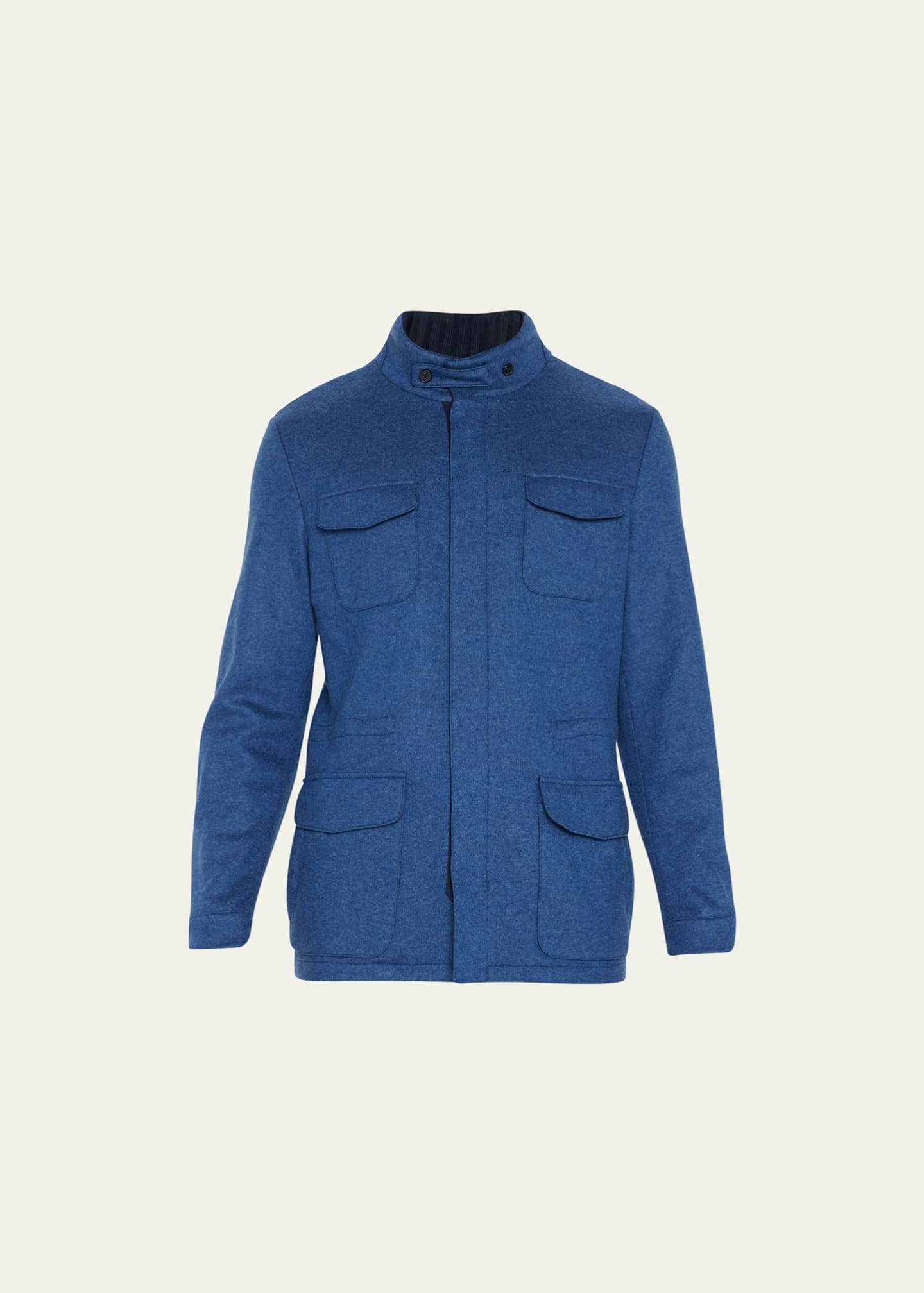 Mandelli Men's Rib Collar Field Jacket Bergdorf Goodman