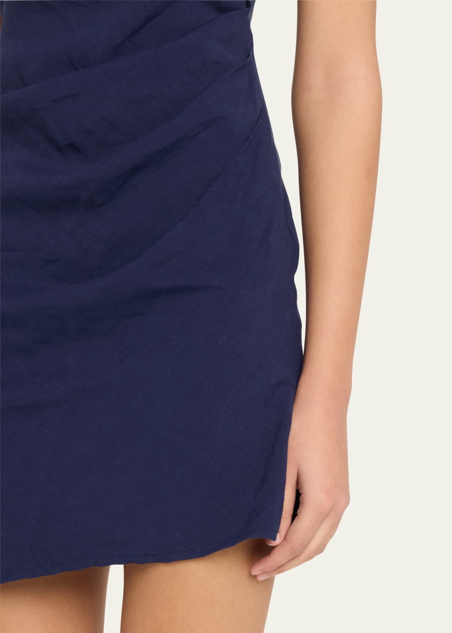ANEMOS The Nadege Asymmetric Pleated Mini Dress Image 5 of 5