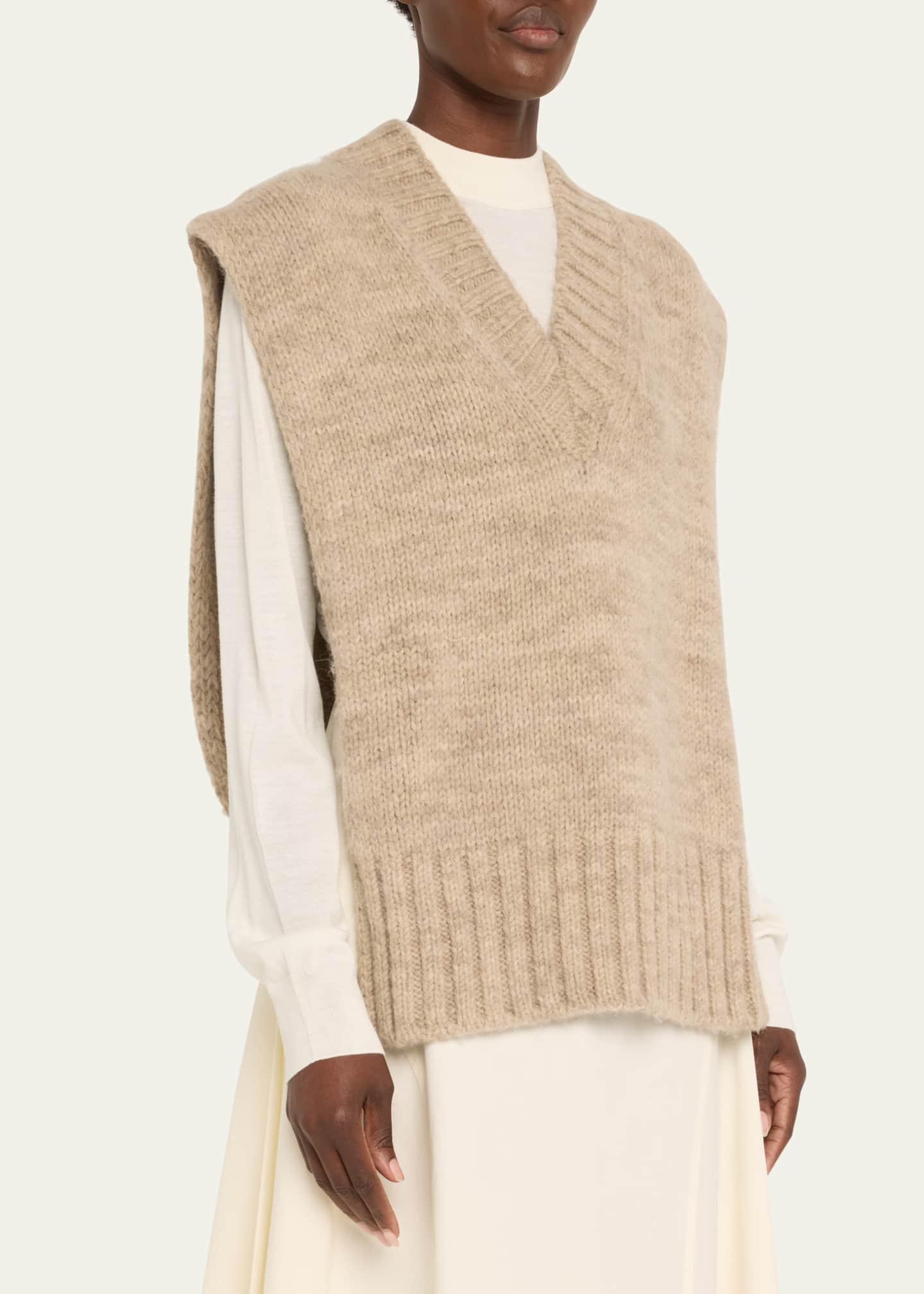 Maison Margiela Open Side Alpaca-Blend Sweater Vest Image 4 of 5