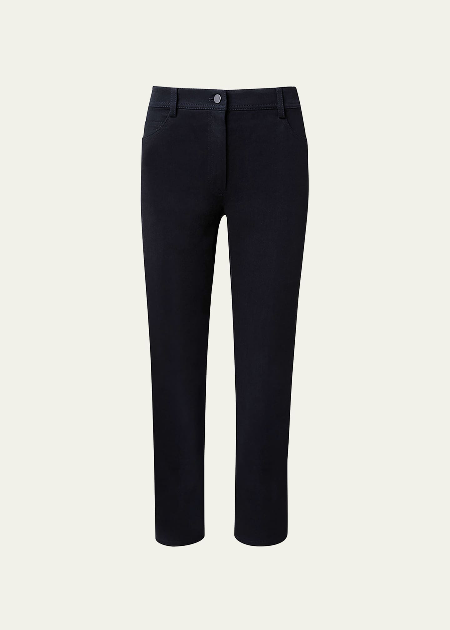 Akris punto Maru Slim-Legs Ankle Stretch Denim Pants Image 1 of 5