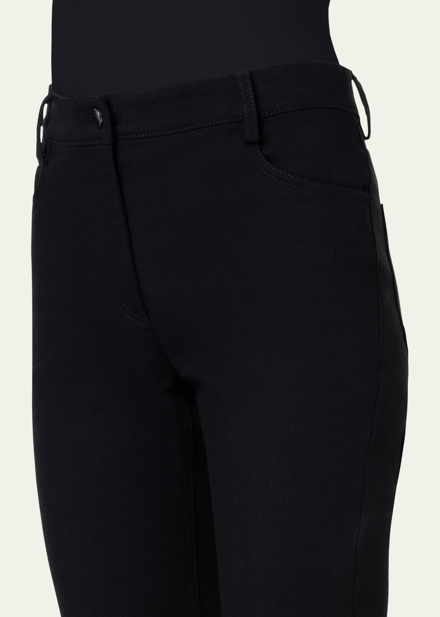 Akris punto Maru Slim-Legs Ankle Stretch Denim Pants Image 5 of 5
