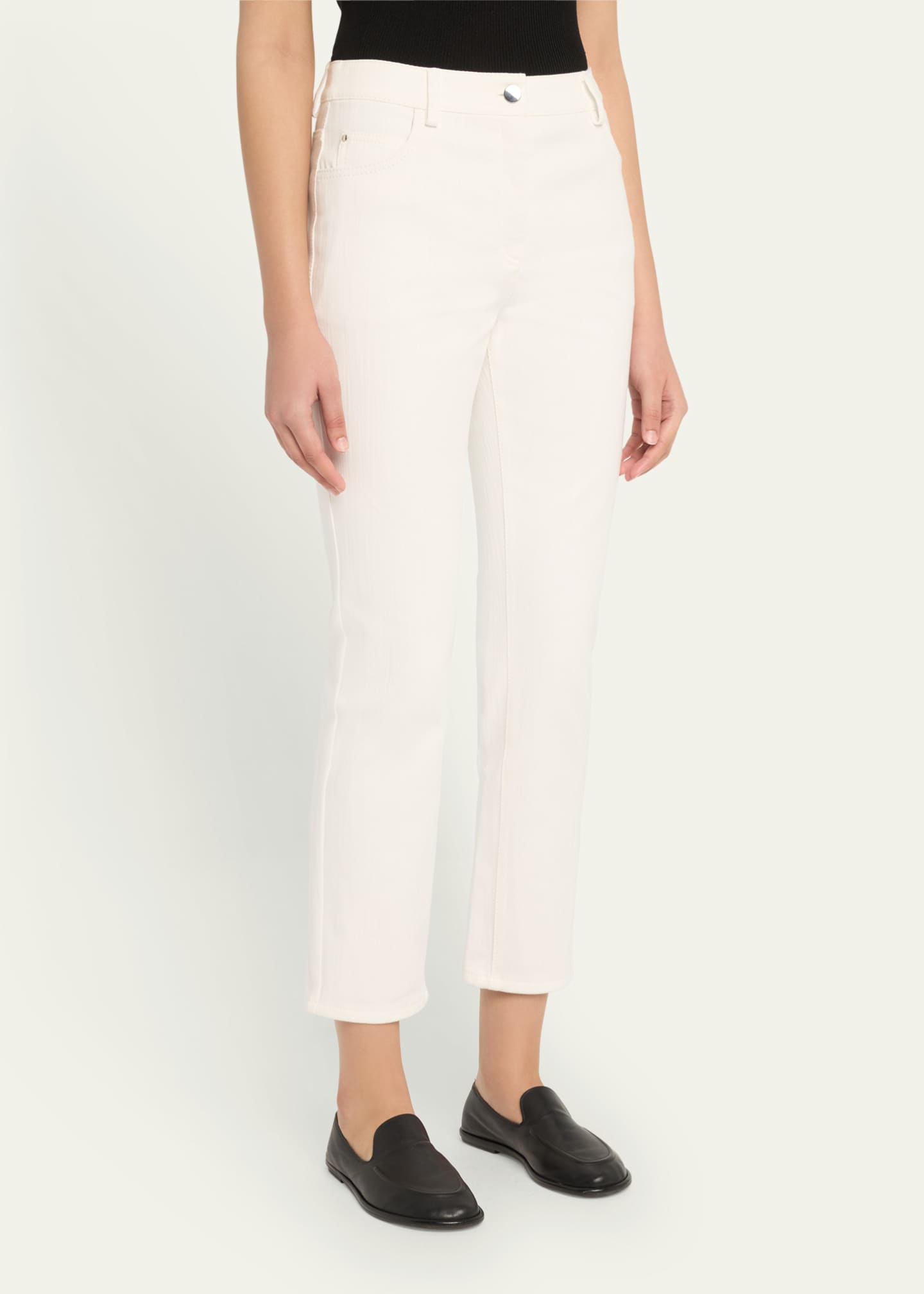 Akris punto Maru Slim-Leg Ankle Stretch Denim Pants Image 4 of 5