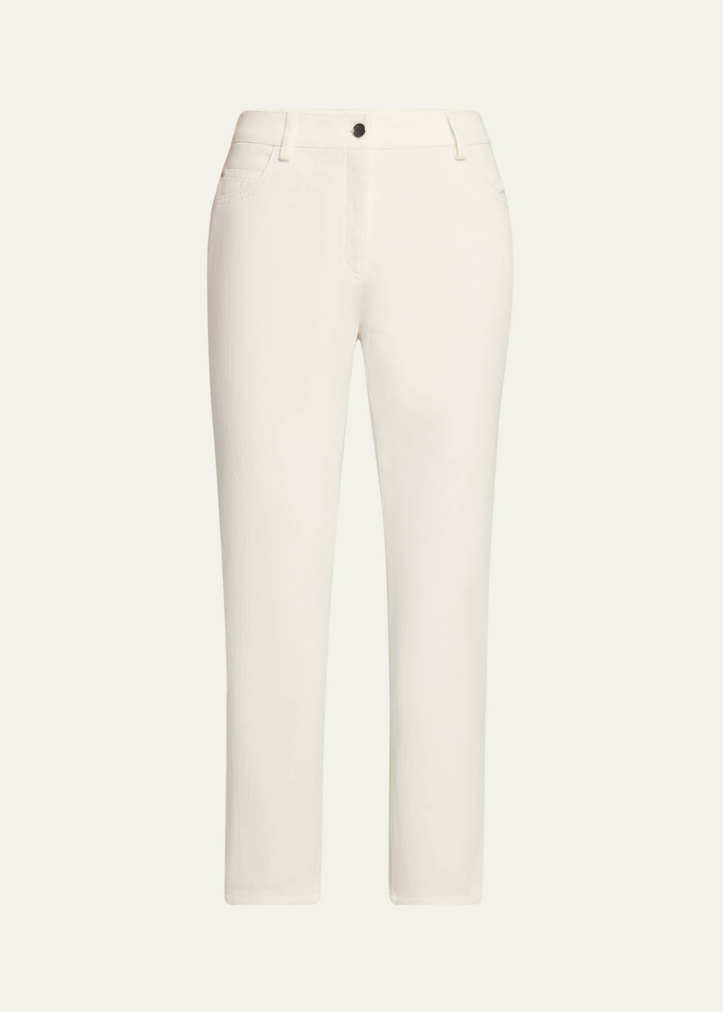 Akris punto Maru Slim-Leg Ankle Stretch Denim Pants Image 1 of 5
