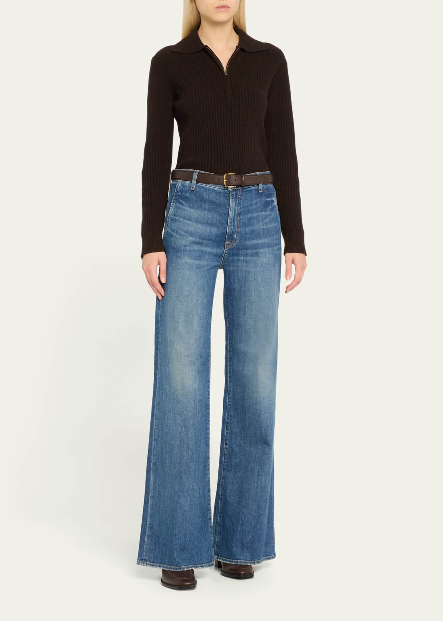 Nili Lotan Anna Faded Straight-Leg Jeans Image 2 of 5