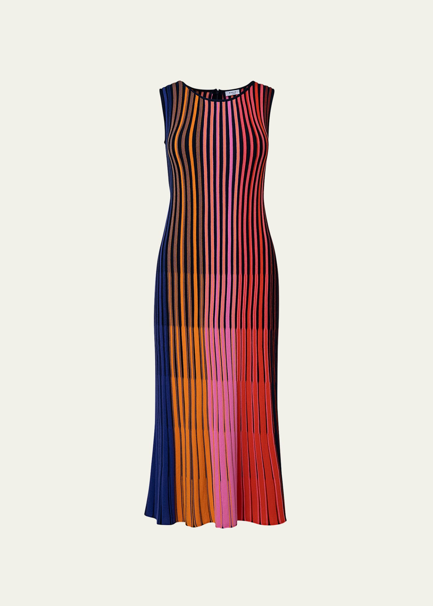 Akris punto Stripe Detail Wool Midi Dress - Bergdorf Goodman
