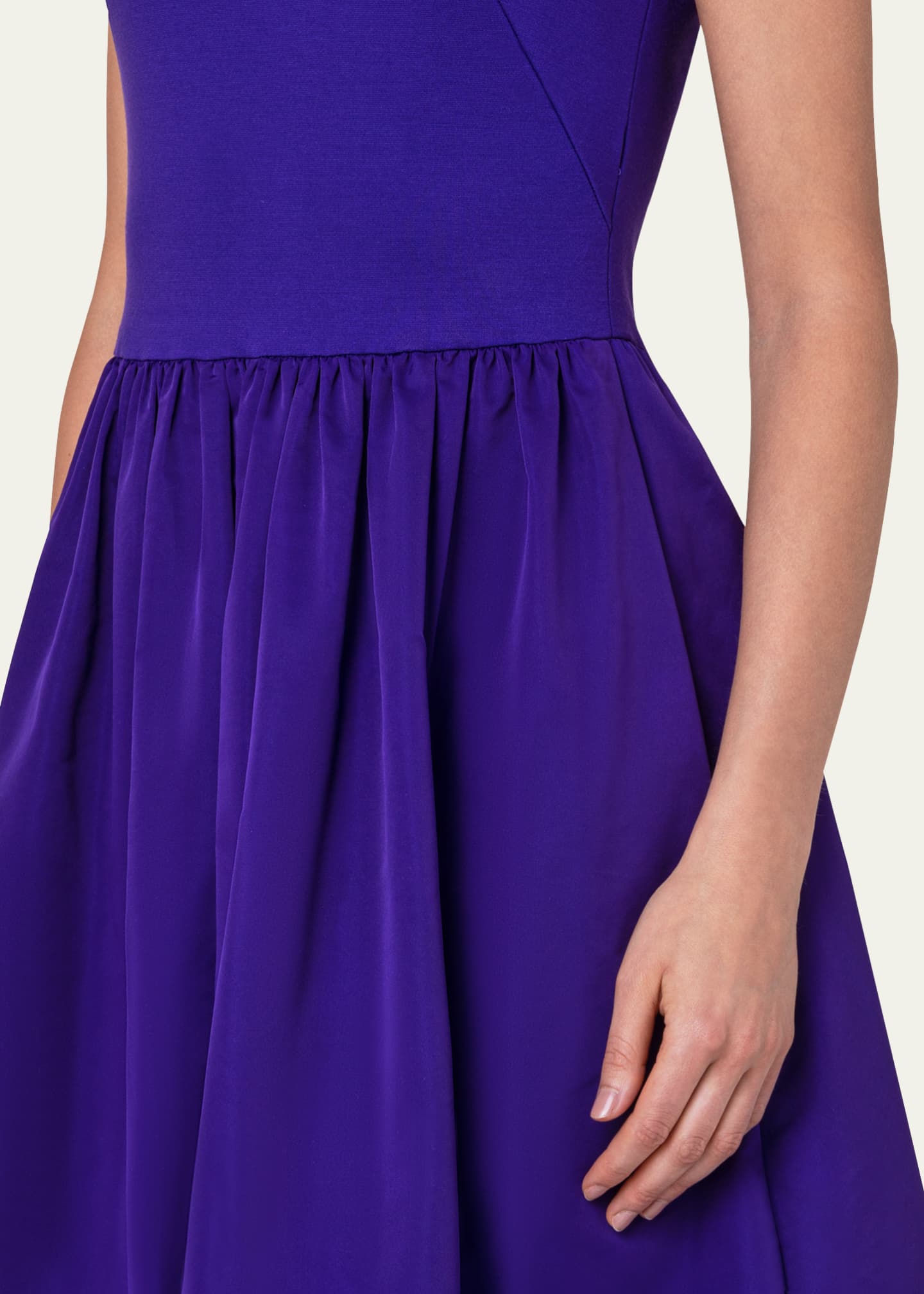 Akris punto Mixed Media Midi Dress Bergdorf Goodman