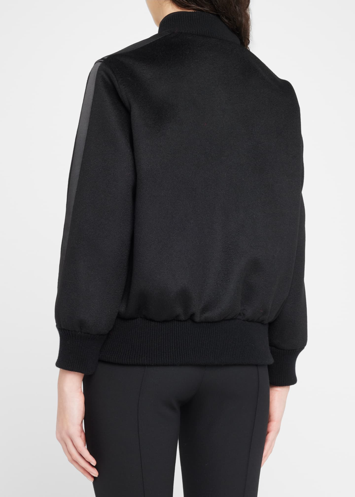 Max Mara Pasta SideStripe CamelHair Bomber Jacket Bergdorf Goodman