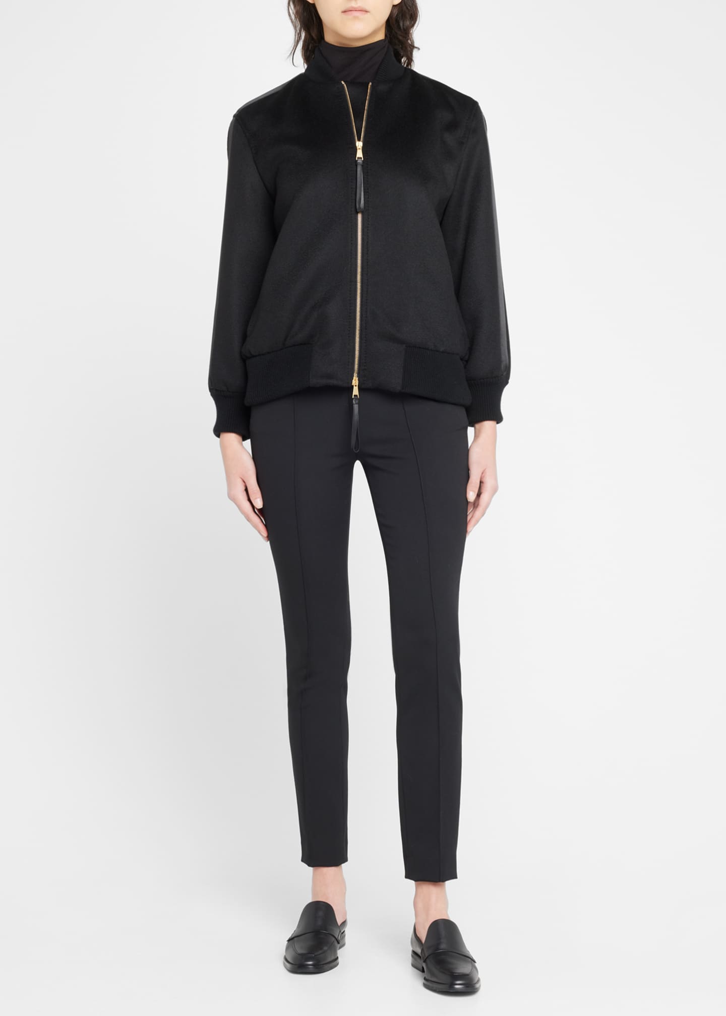 Max Mara Pasta SideStripe CamelHair Bomber Jacket Bergdorf Goodman