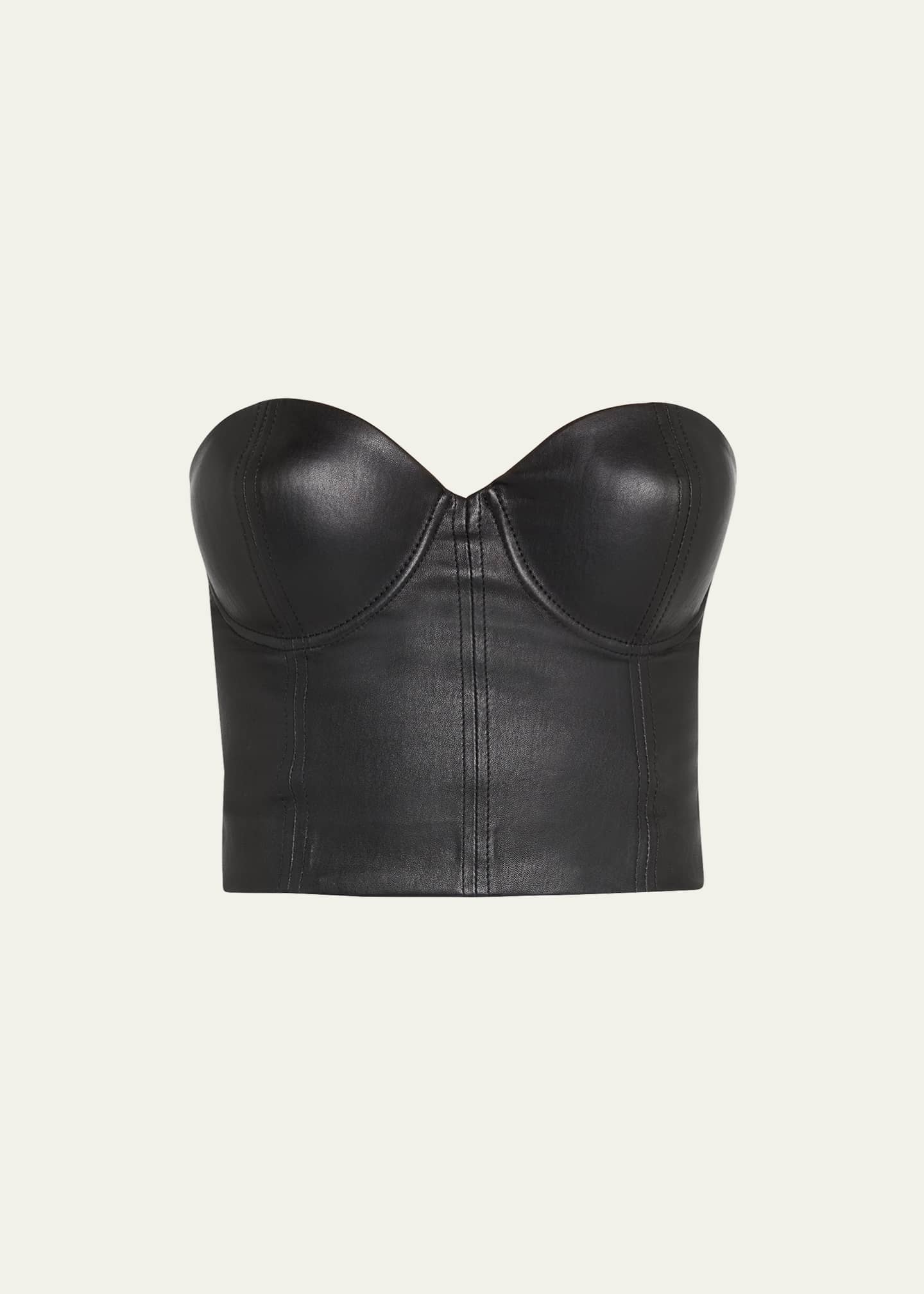SPRWMN Structured Leather Corset Top Bergdorf Goodman