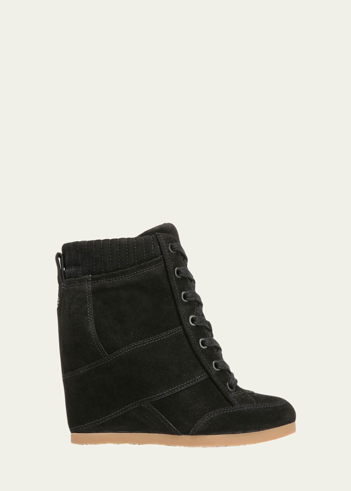 Suede wedge sneakers best sale