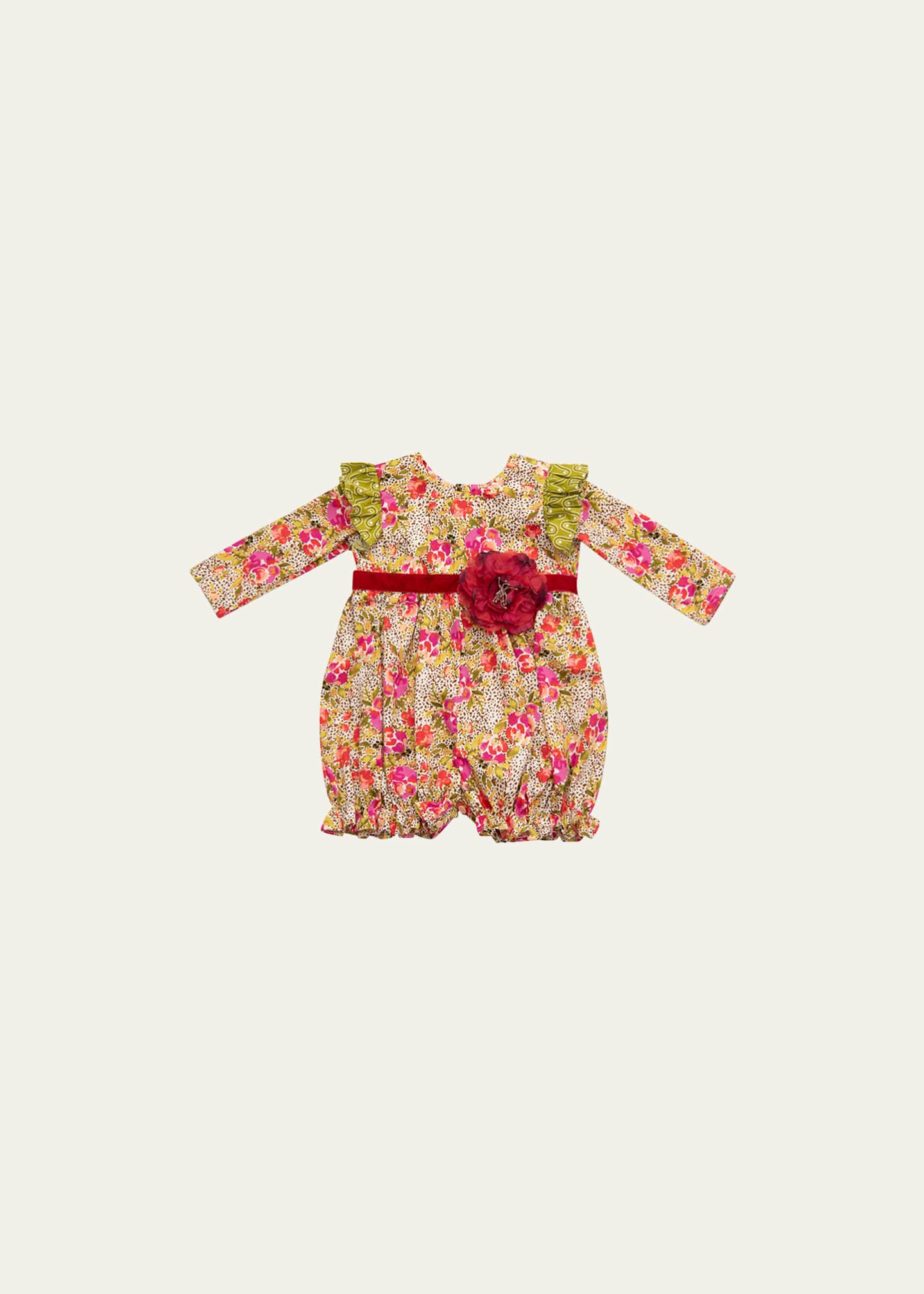 Haute Baby Girl's Wild Bloom Bubble Romper, Size Newborn-24M