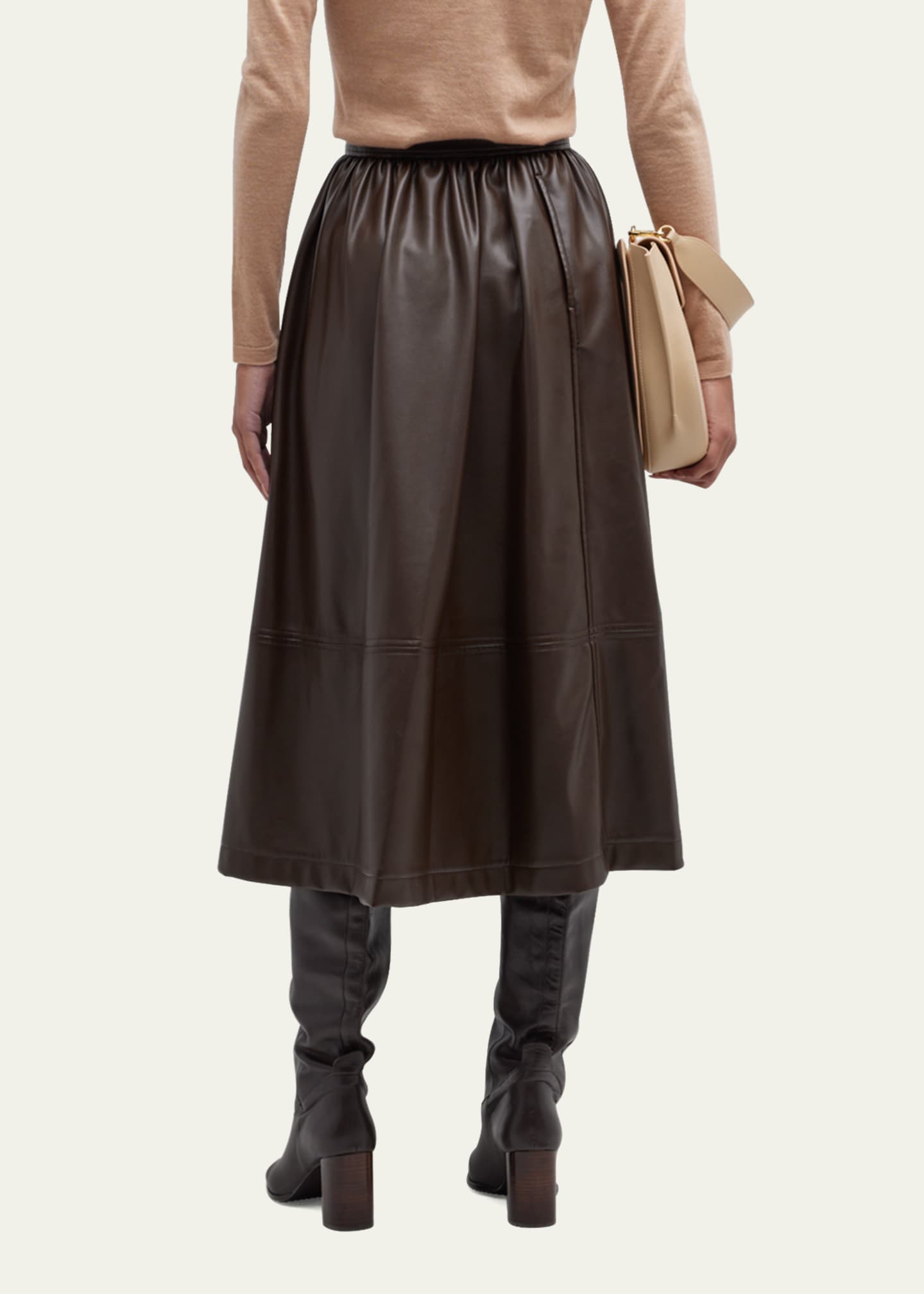 Toccin A-Line Faux-Leather Midi Skirt - Bergdorf Goodman