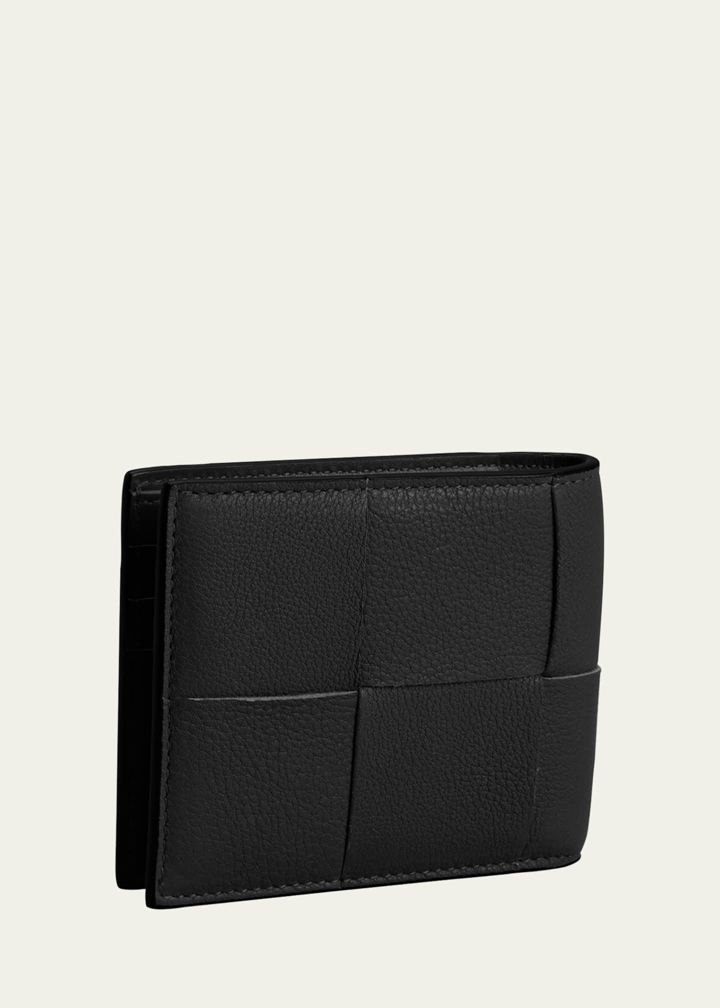 Bottega Veneta Black Intrecciato Leather Men's Long Wallet