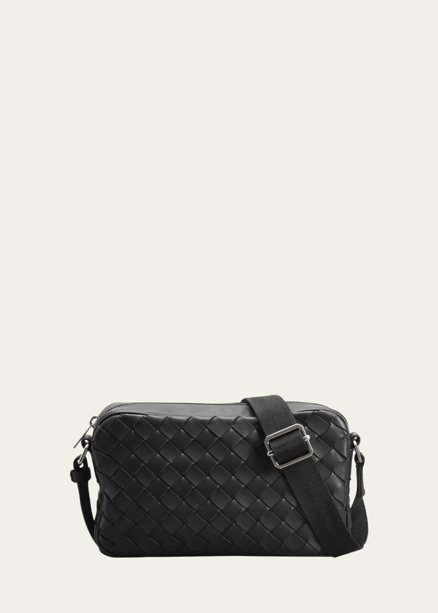 Bottega Veneta Borsa Crossbody Bag - Black/Sliver