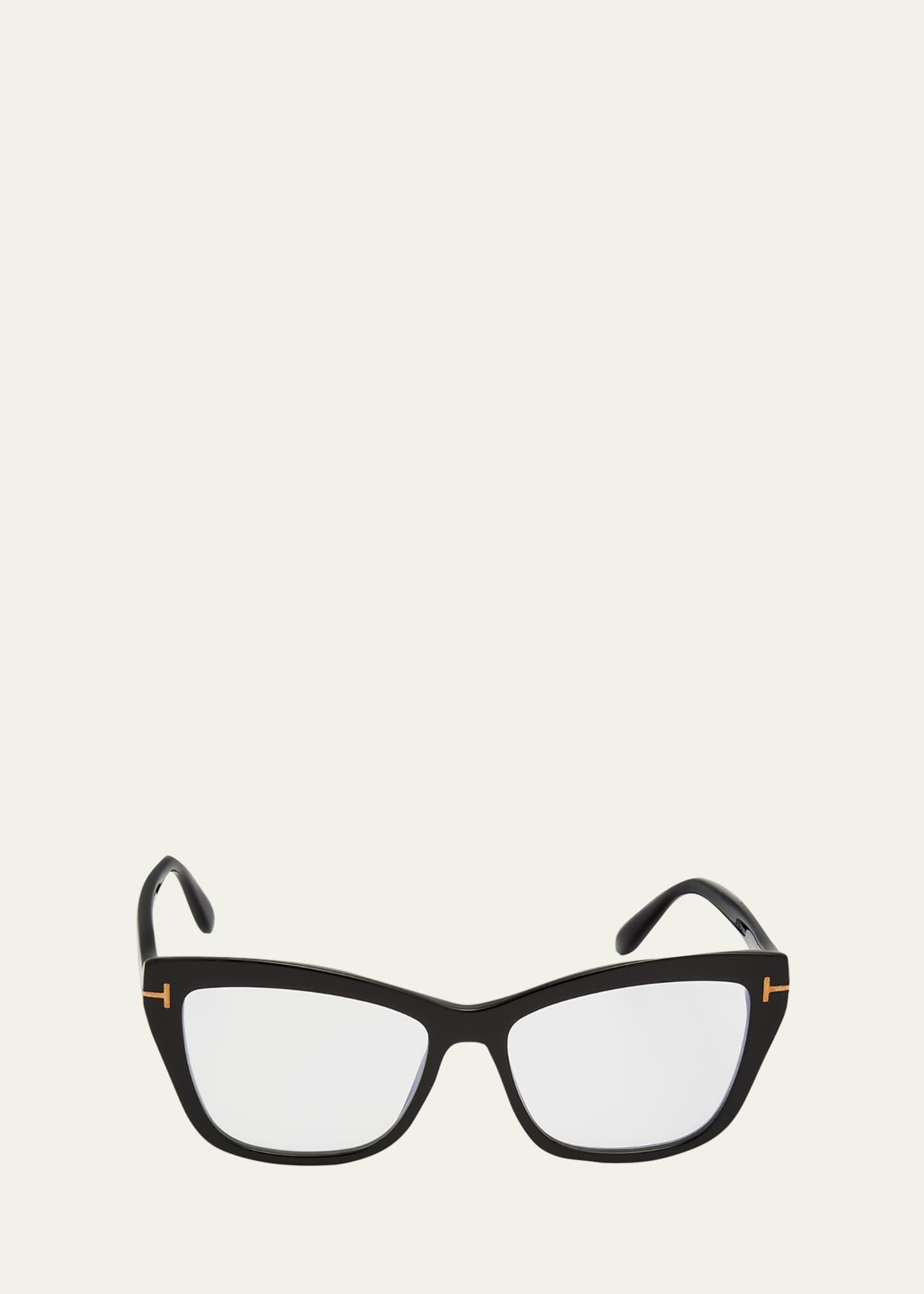 TOM FORD Blue Filtering Acetate Cat-Eye Glasses - Bergdorf Goodman