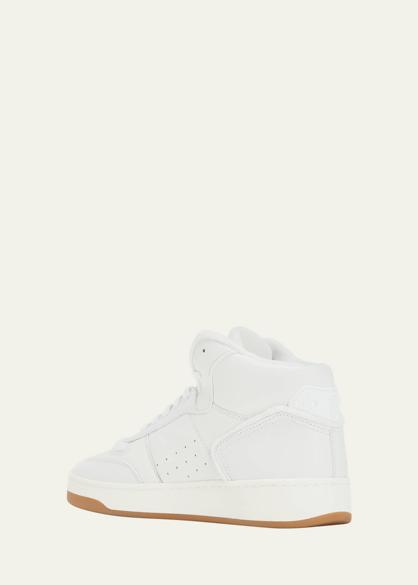 Saint Laurent Men's SL80 Tonal Leather MidTop Sneakers Bergdorf Goodman