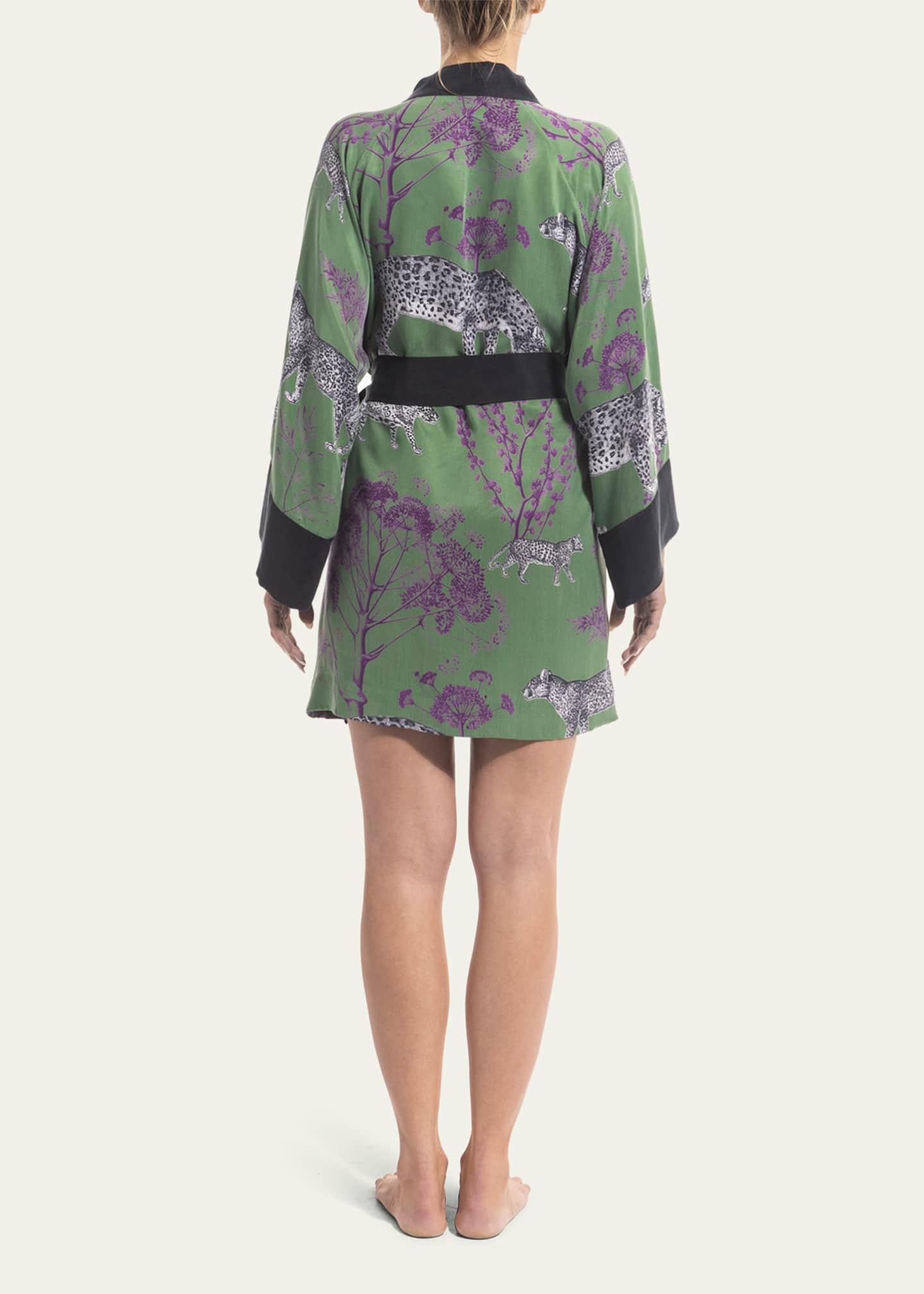niLuu Lennon AnimalPrint Kimono Robe Bergdorf Goodman