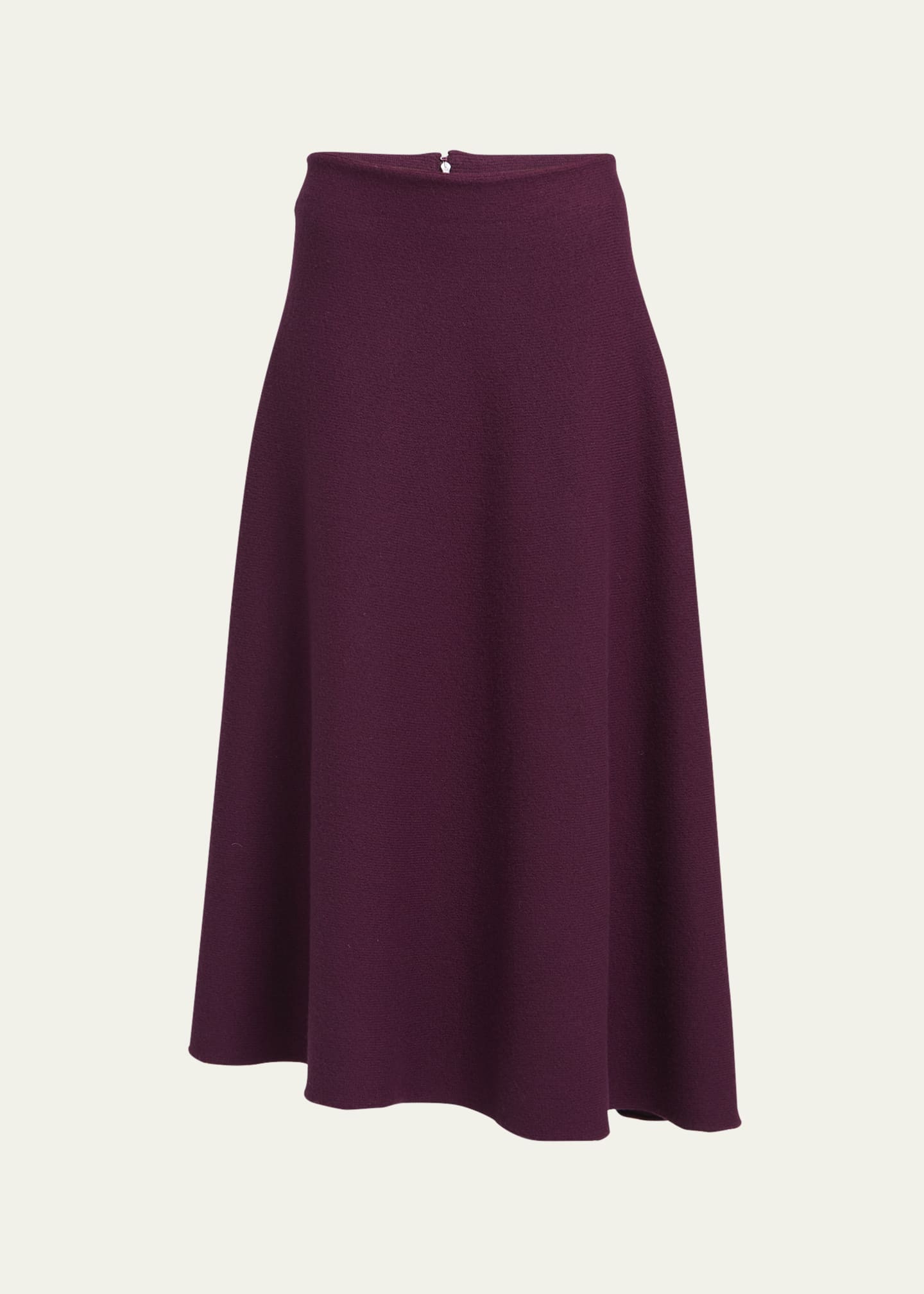 Jil Sander Asymmetric Wool Midi Skirt