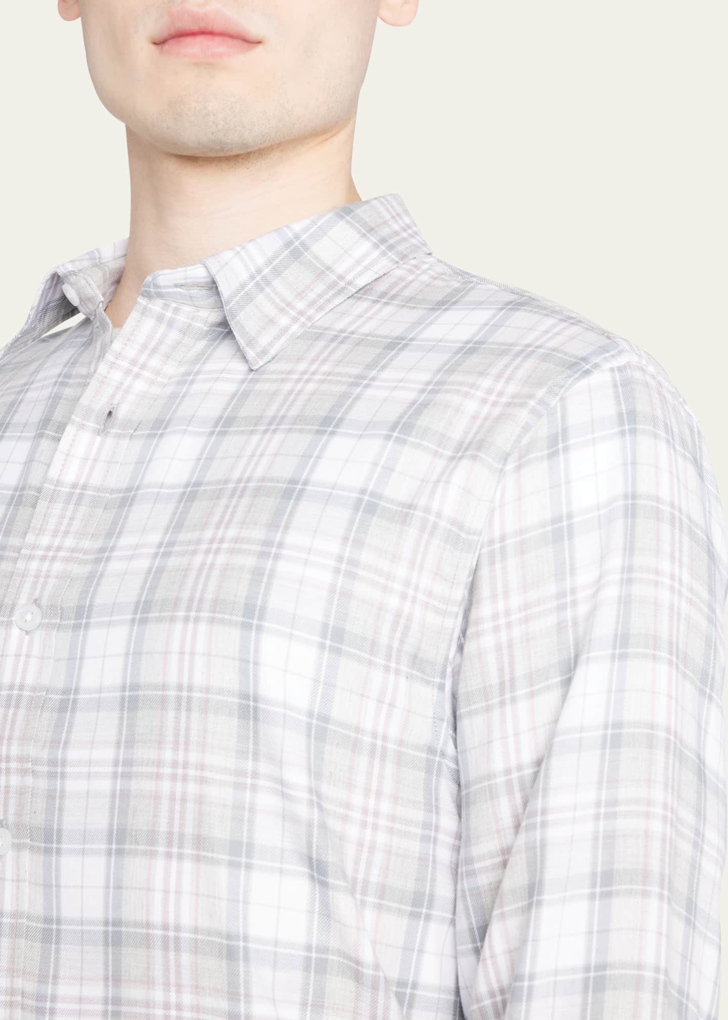 Vince Men's Boulevard Plaid Cotton Sport Shirt Bergdorf Goodman