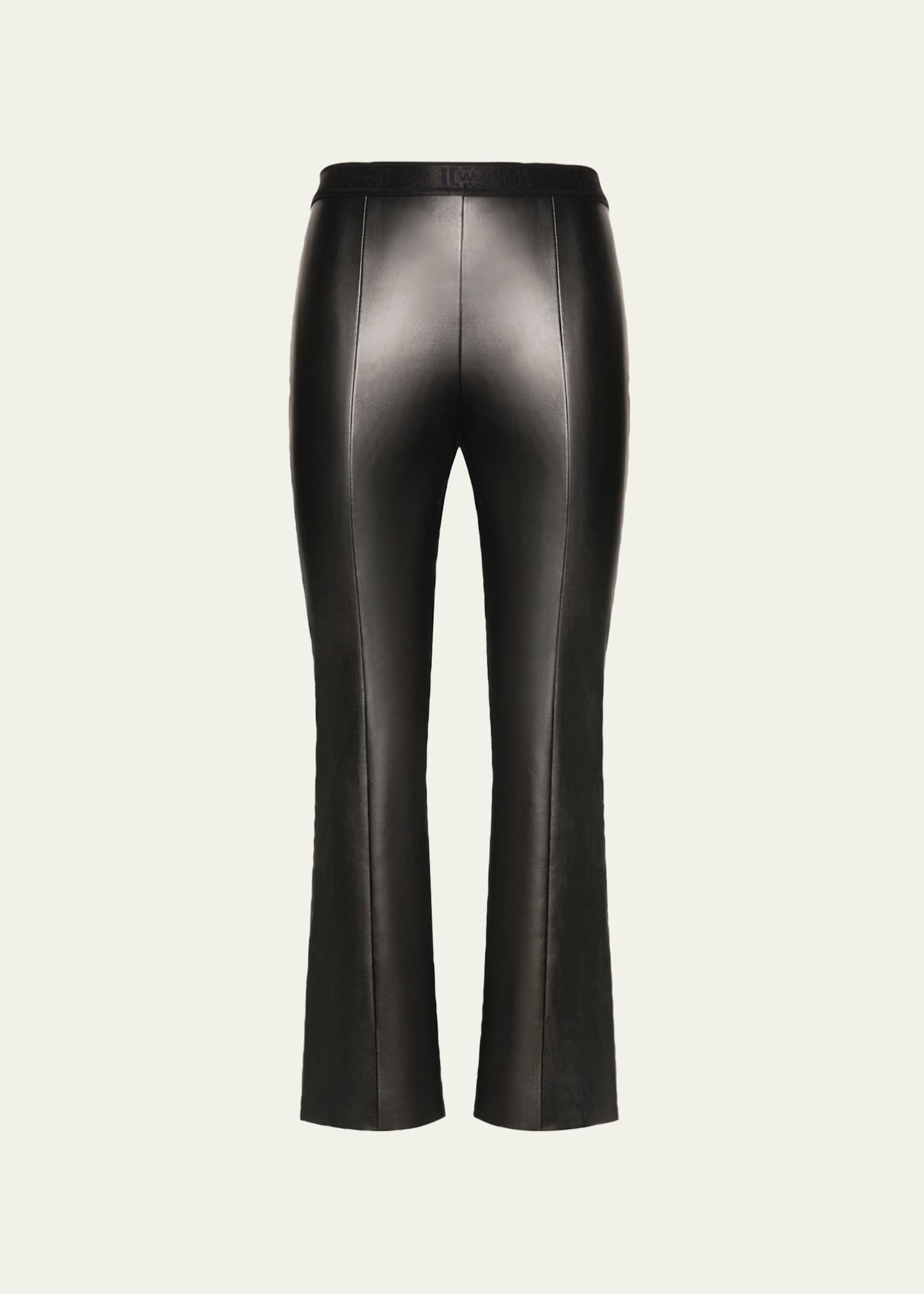 Cropped leather trousers top